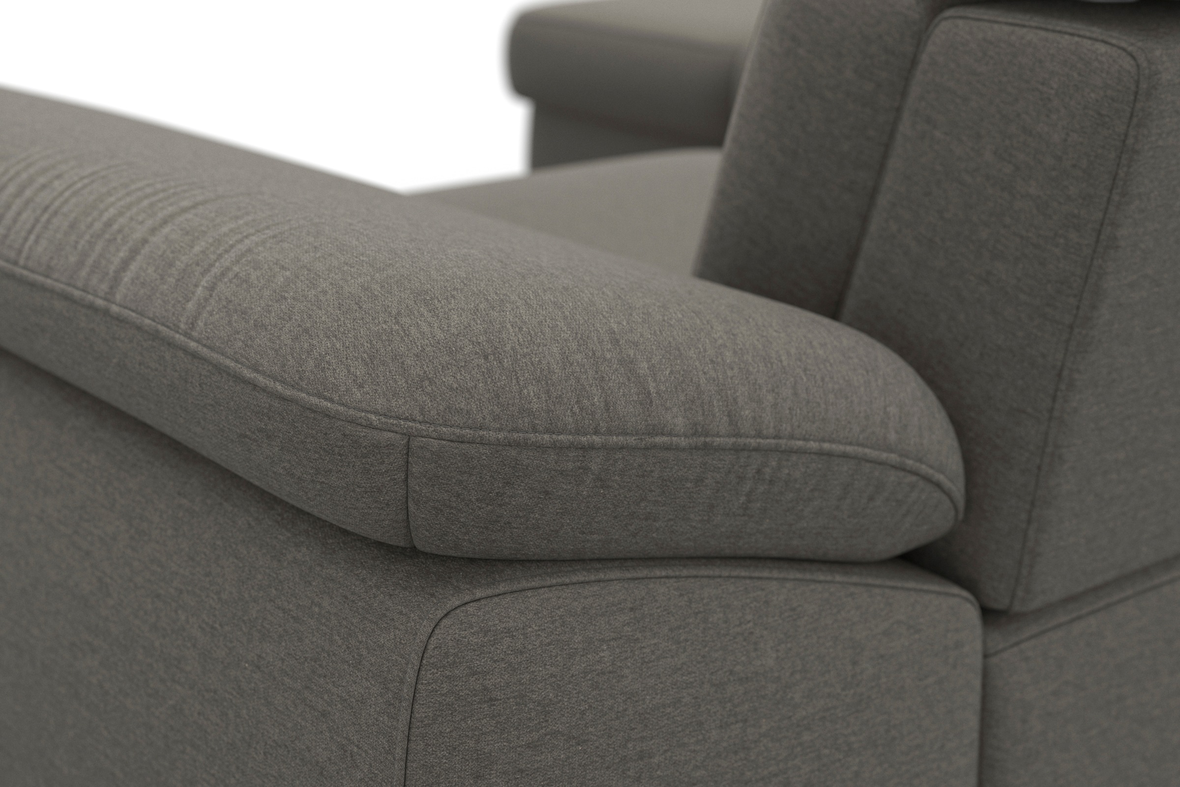 sit&more Ecksofa »Cabrio L-Form, mit Sitztiefenverstellung, Arm- und Kopfteilverstellung«, 3 Nierenkissen, Federkern, optional Bettfunktion und Stauraum