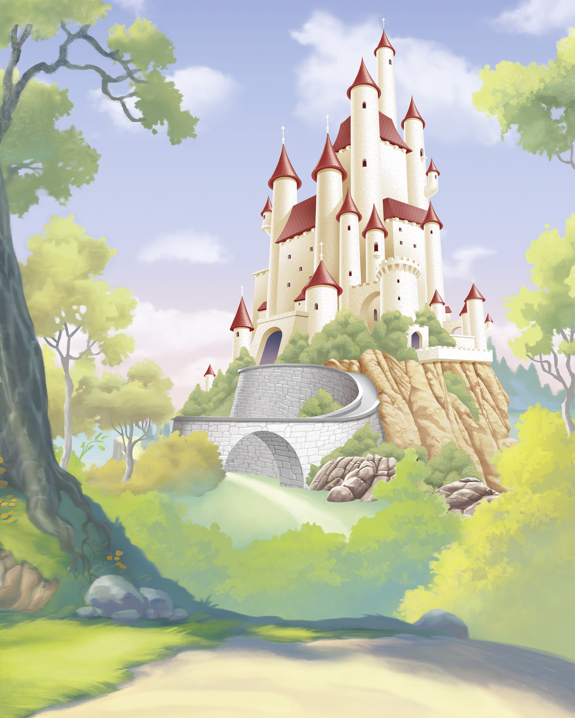 Komar Kindertapete »Disney Princess Snow White Castle«, bedruckt günstig online kaufen