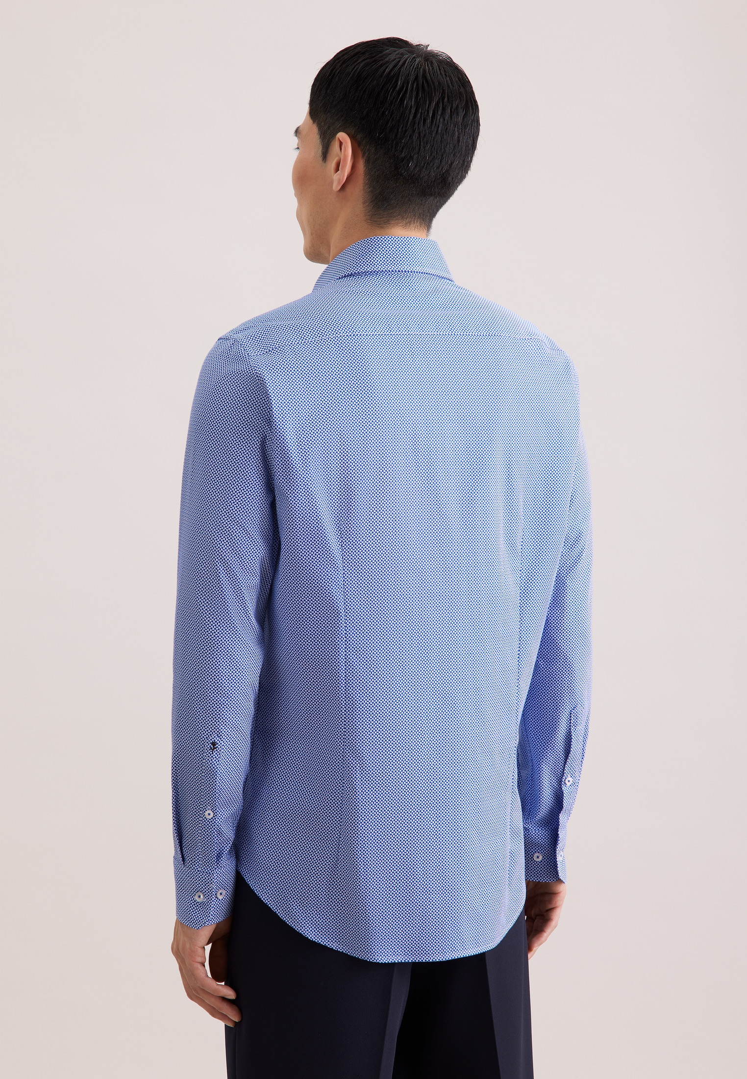 seidensticker Businesshemd »Schwarze Rose« Shaped 1/1 Covered-Button-Down-Kragen Druck