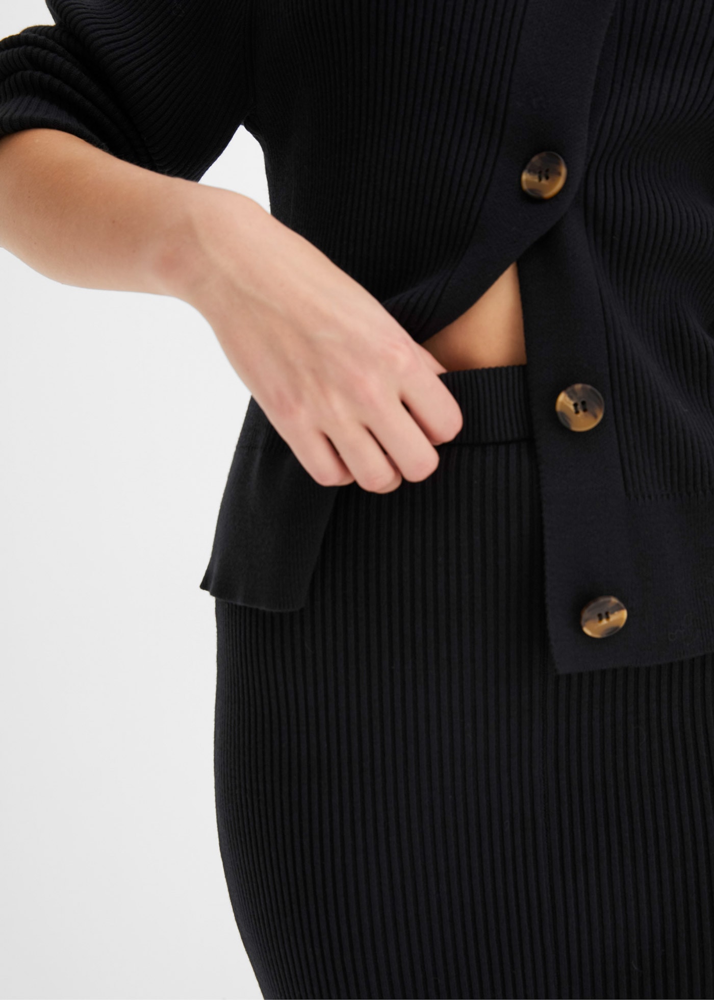 bonprix Strickrock 3/4-Länge, mit Viskose