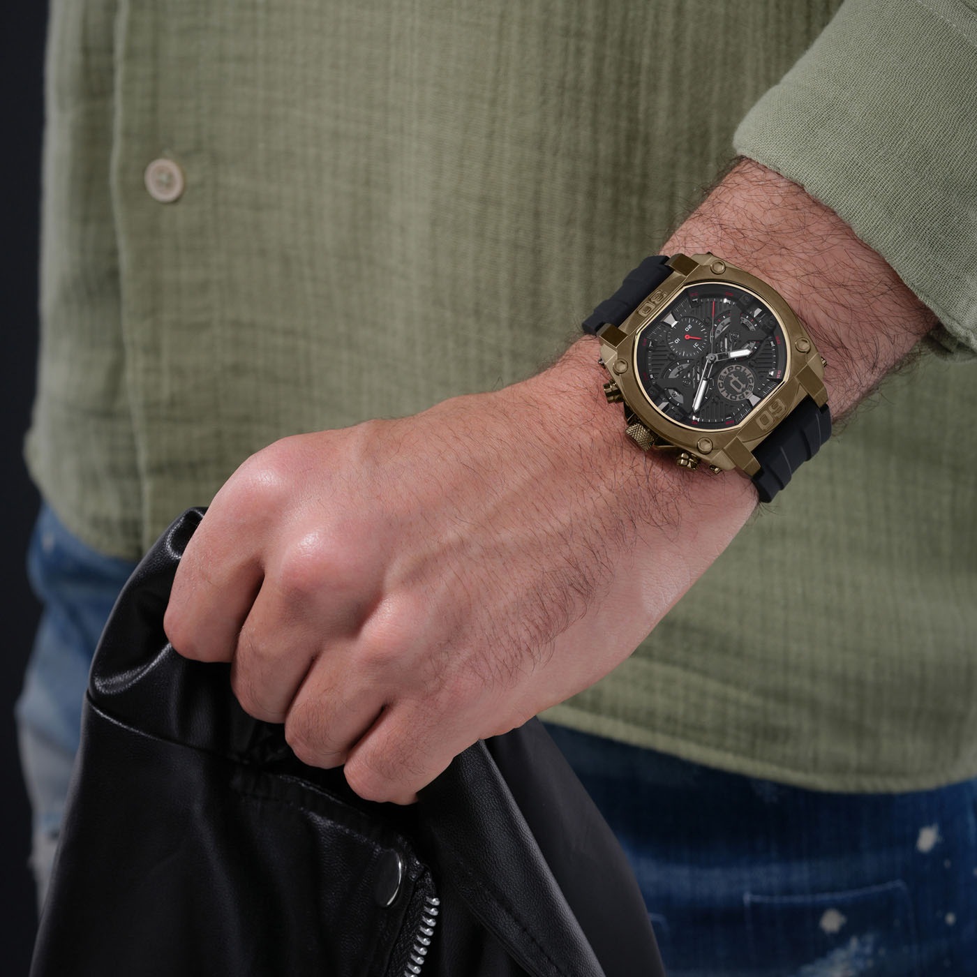 Police Multifunktionsuhr »NORWOOD«, Quarzuhr, Armbanduhr, Herrenuhr, Silikonarmband, analog