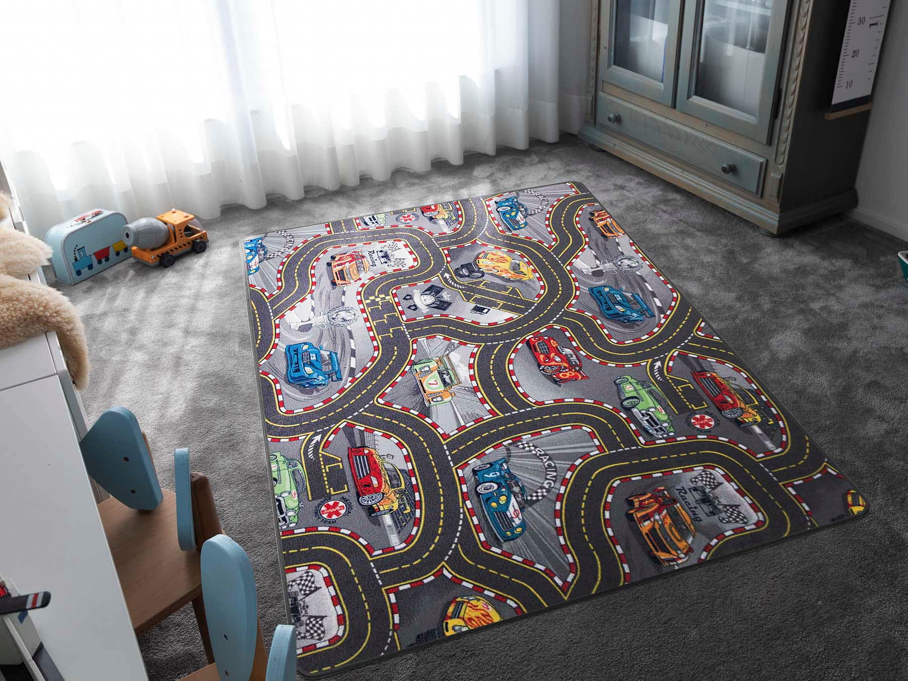 Primaflor-Ideen in Textil Kinderteppich »Spielteppich CARS«, rechteckig, 6, günstig online kaufen