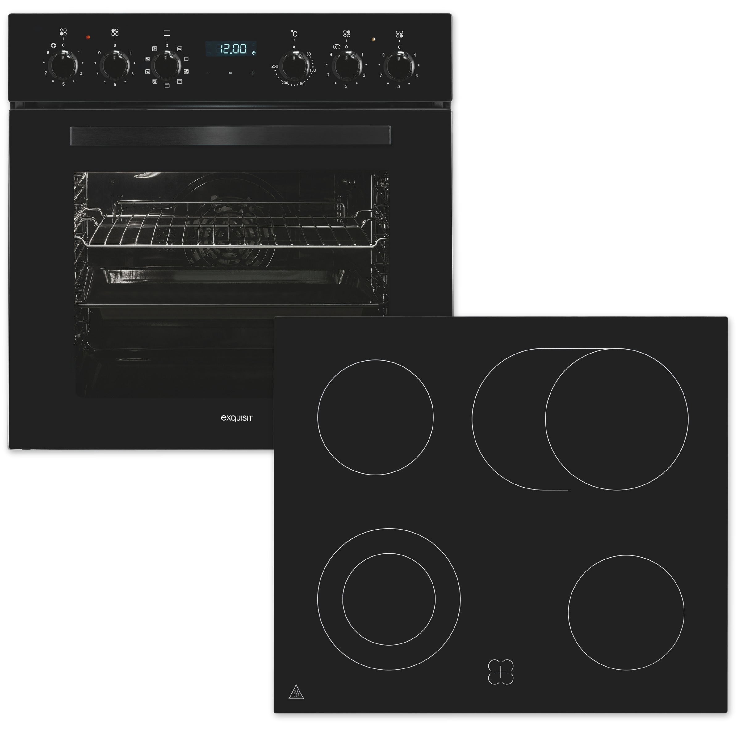 exquisit Elektro-Herd-Set »EHE285-HBZ-020« mit Teleskopauszug nachrüstbar P günstig online kaufen