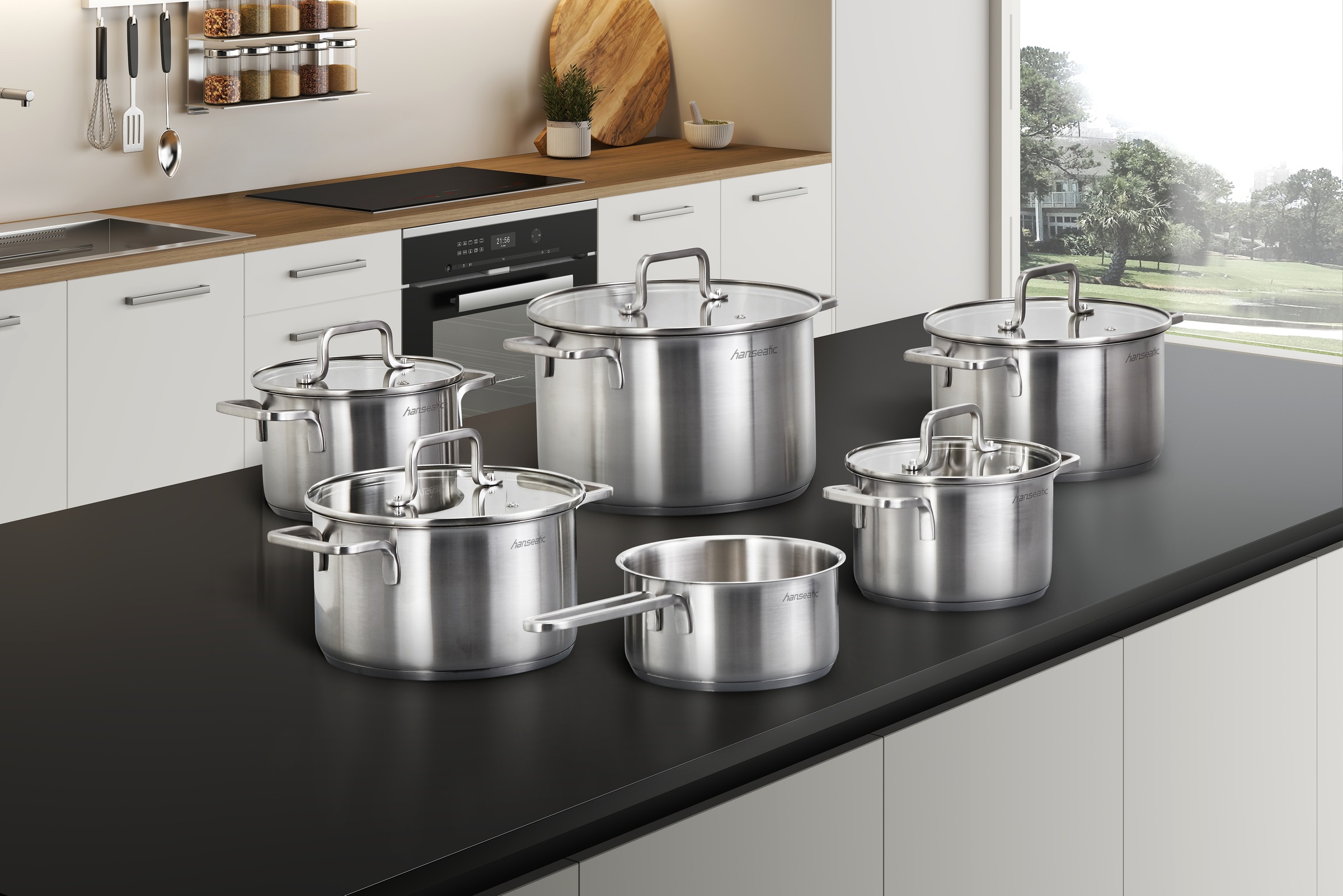 Hanseatic Topf-Set »DAILY«, Edelstahl 18/10, (Set, 11 tlg., Fleischtopf 2x günstig online kaufen