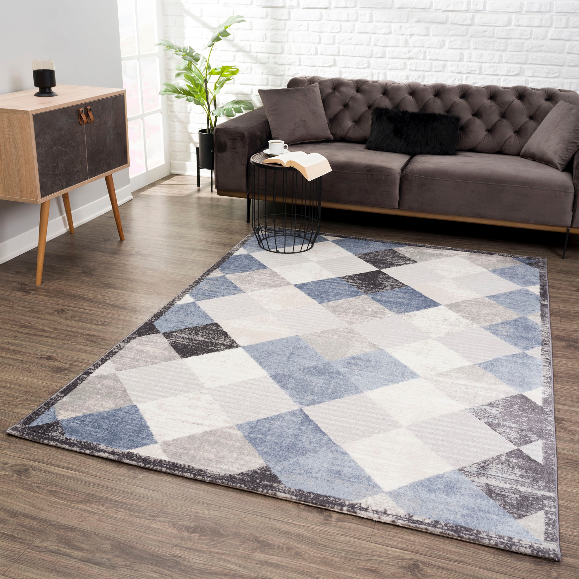 Sanat Teppich »Evra 7009«, rechteckig, 22 mm Höhe, Wohnzimmer, Kurzflor, mo günstig online kaufen
