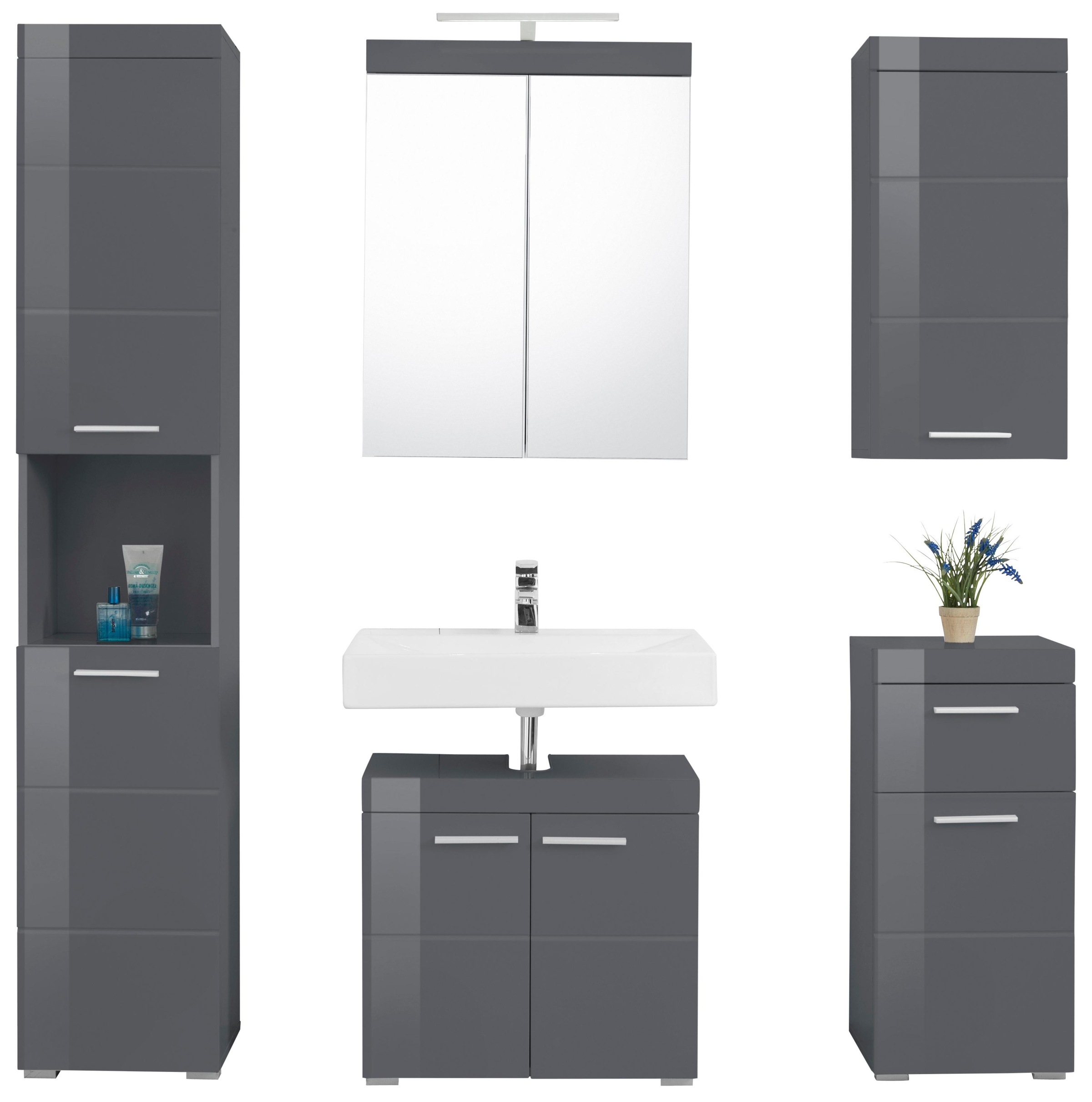 welltime Badmöbel-Set »Avena« Set, 5 Stk. tlg. günstig online kaufen