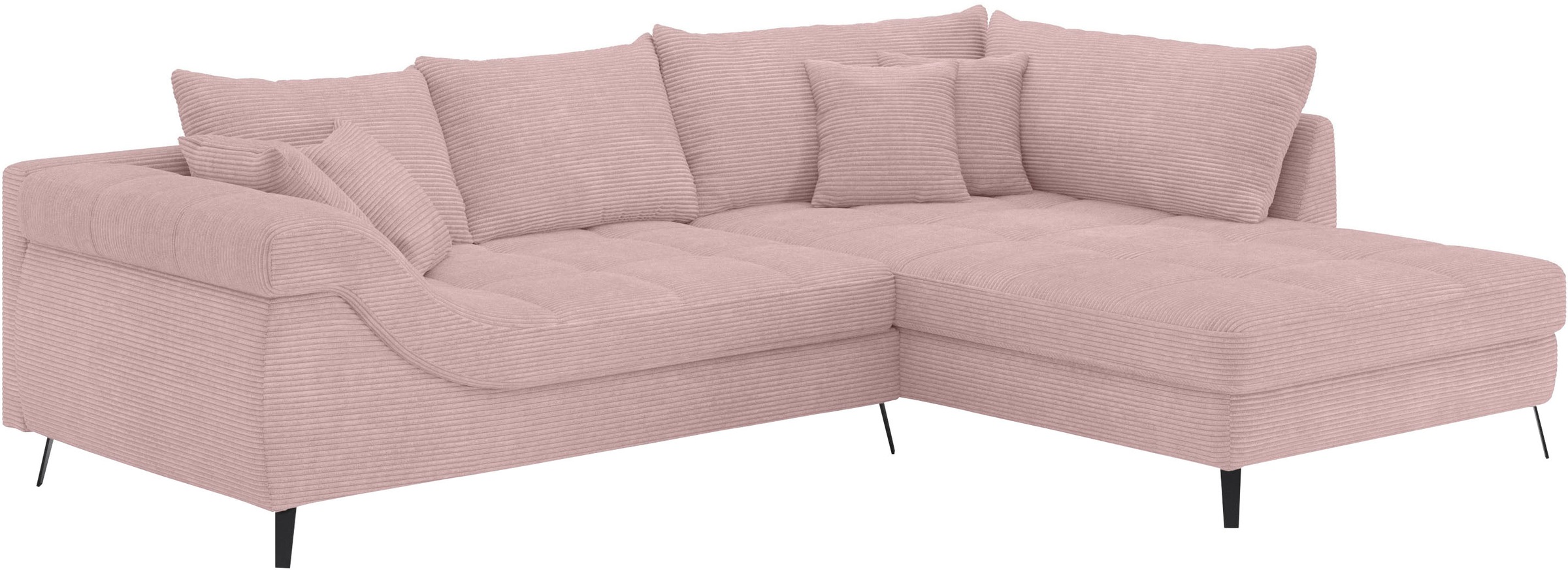 Mr. Couch Ecksofa »Portofino L-Form«, 4 Bezugsqualitäten, 13,5 cm hohe Meta günstig online kaufen