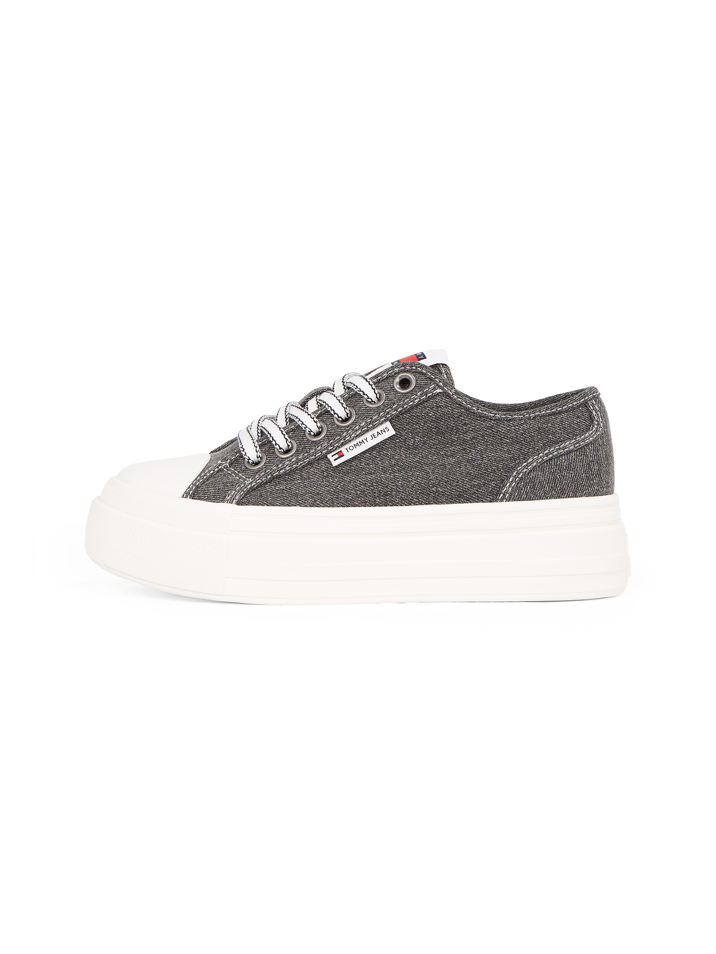 Tommy Jeans Plateausneaker »TJW FOXING FLATFORM LC«  , Freizeitschuh, Halbschuh, Schnürschuh im Jeans-Look