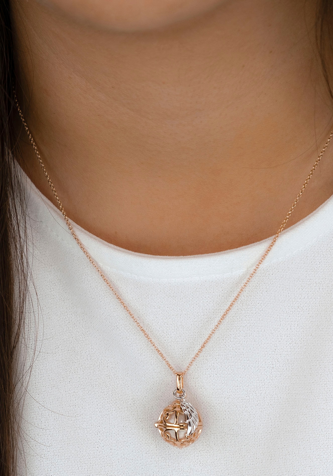 5. Bild von Engelsrufer Kette mit Anhänger »Schmuck Geschenk, Engelsrufer Relaunch mit Flügelanhänger, ERN-ER23«, (Set, inkl. Klangkugel)