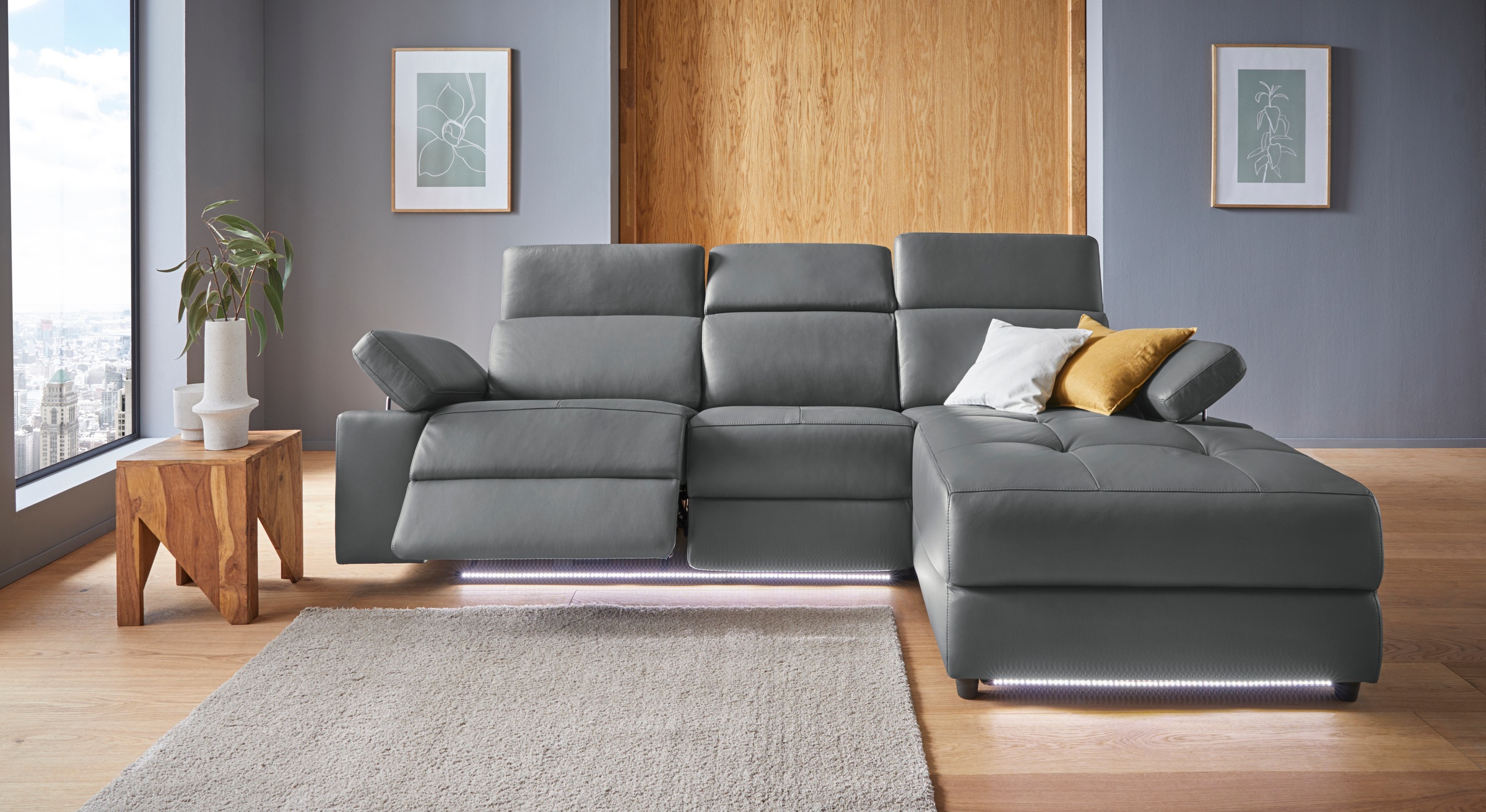 Home affaire Ecksofa »Kilado, L-Form,« mit Relaxfunktion, verstellbarer Arm günstig online kaufen