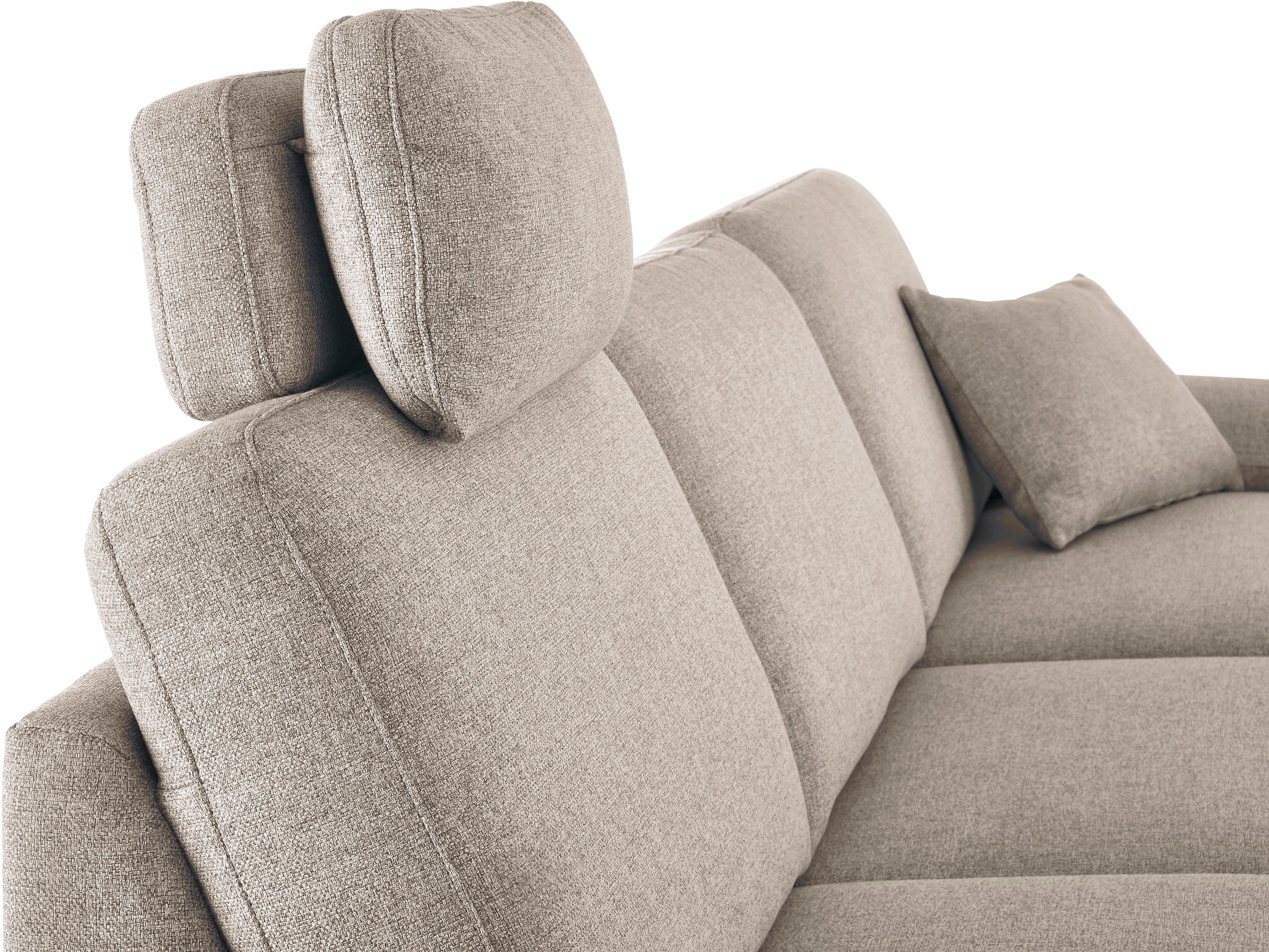 3C Candy Ecksofa »Mainau L-Form«, Relaxfunktion im 1,5-Sitzer, motorische Schlaffunktion in Longchair