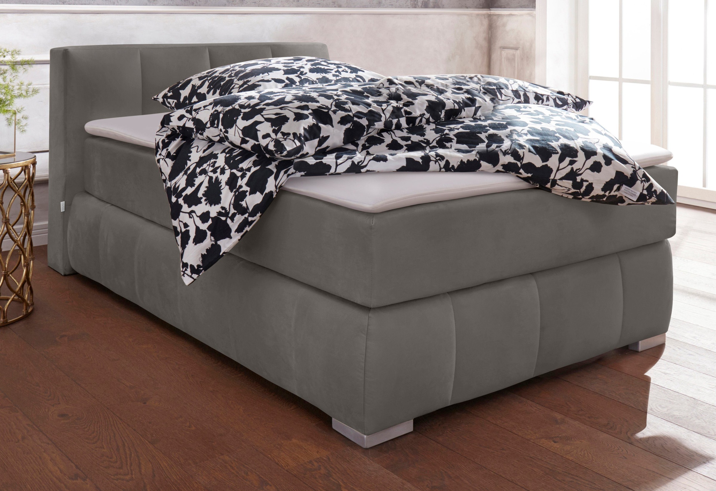 Bild von Guido Maria Kretschmer Home&Living Boxspringbett »Chelles«, inkl. Topper, in XXL- Überlänge 220 cm, Unterbox mit feine Wölbung