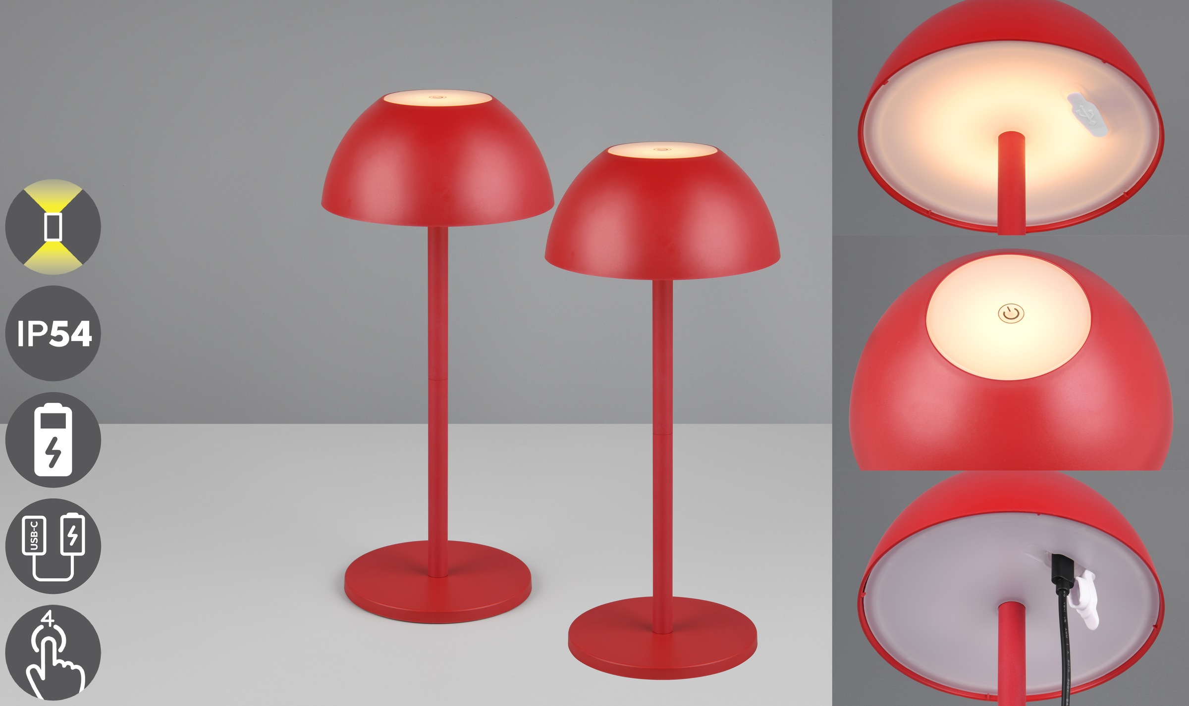 my home LED Außen-Tischleuchte »Abbey Tischleuchte 2er-Set«, 1 flammig, Leu günstig online kaufen