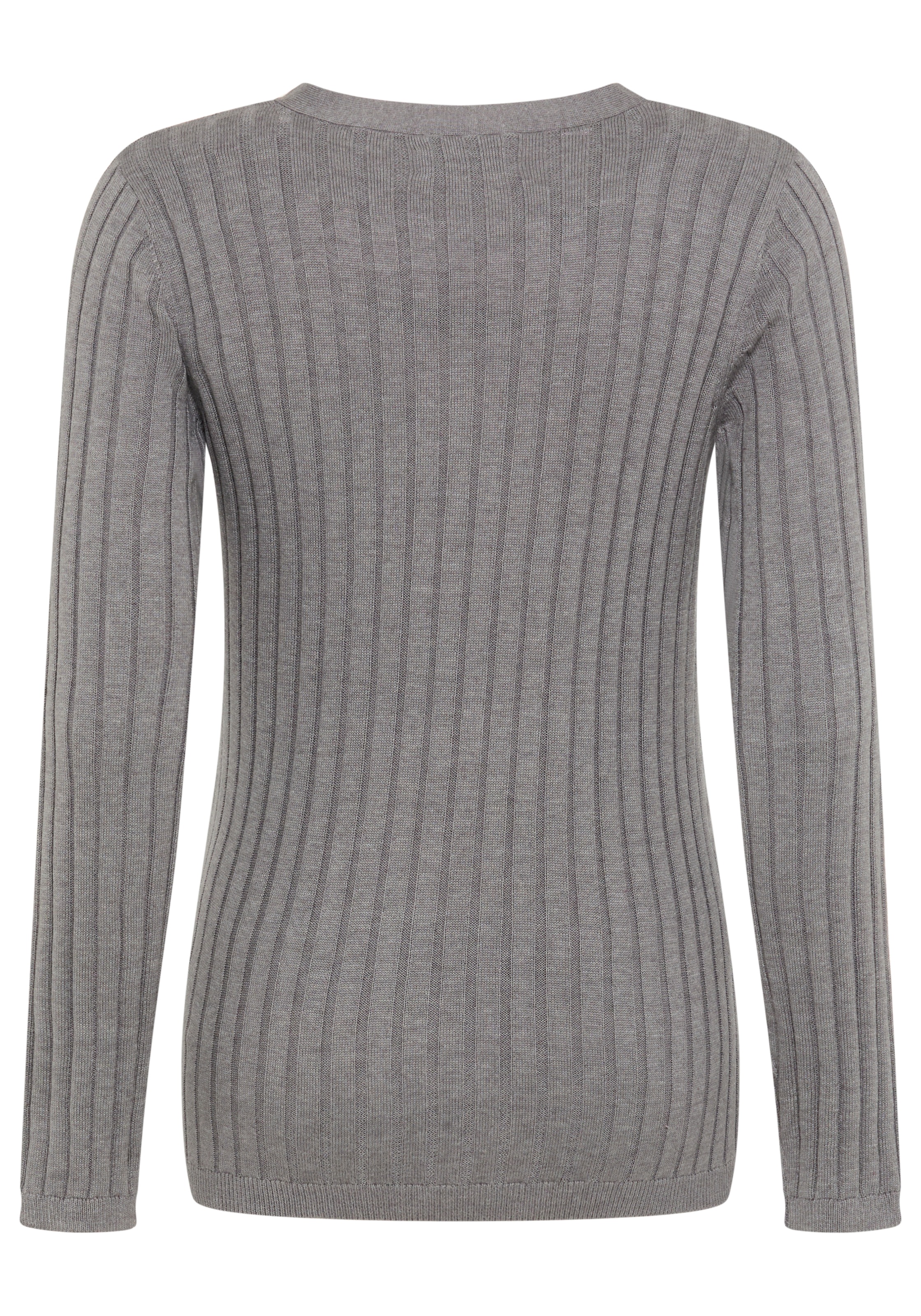 Neun Monate Umstandspullover »Feinstrick-Umstandspullover mit Knöpfen - Stillpullover« Langarm, aus Feinstrick, mit tiefem V-Ausschnitt