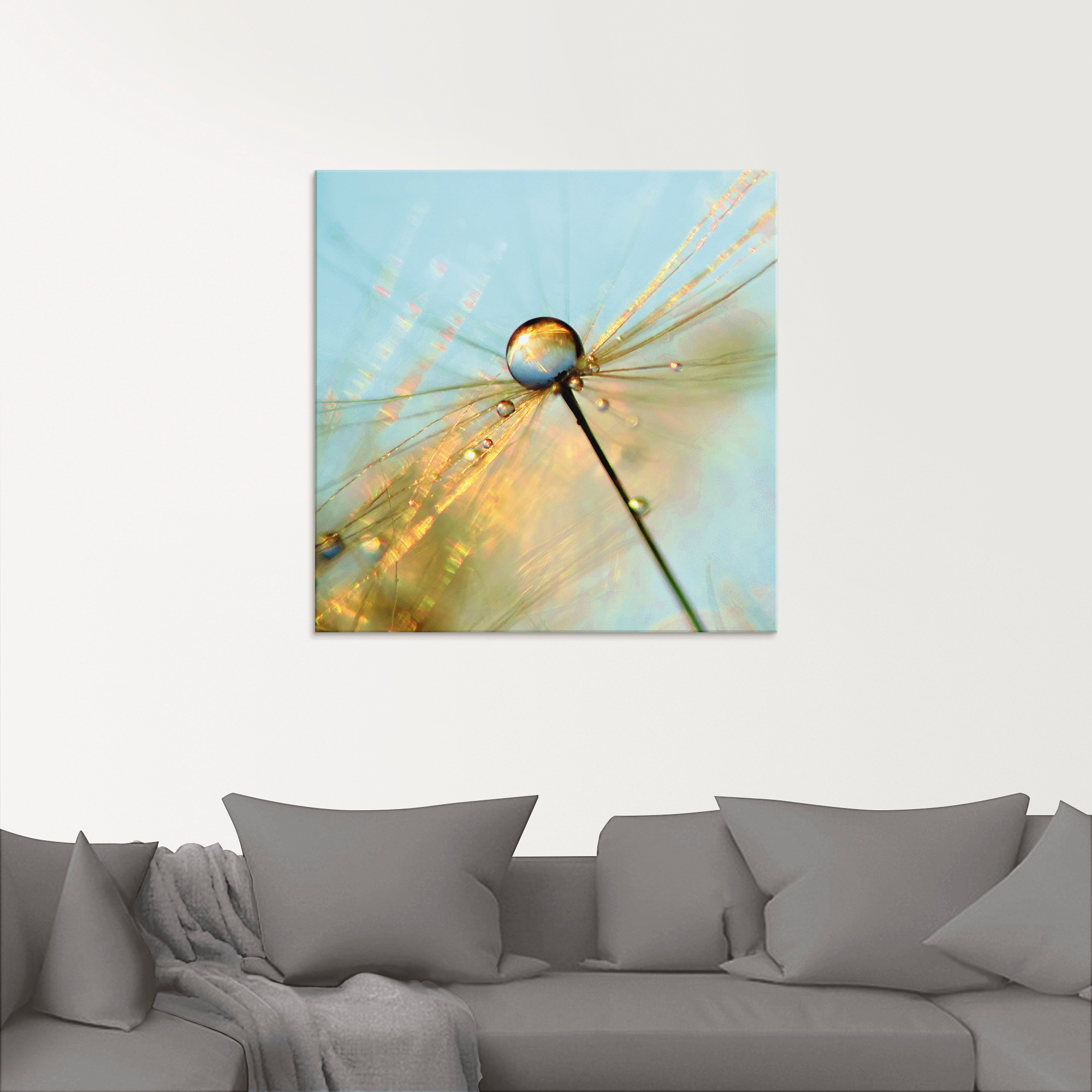 Artland Glasbild »Pusteblume Tautropfen II«, Blumen, (1 St.), in verschiedenen Größen