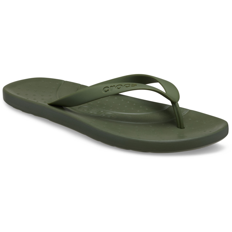 CROCS Zehentrenner »Flip«, Badeschuh, Sandale, Sommerschuh mit weichem Zehensteg khaki 39 39 Bequemer Zehentrenner von Crocs für sonnige Tage
