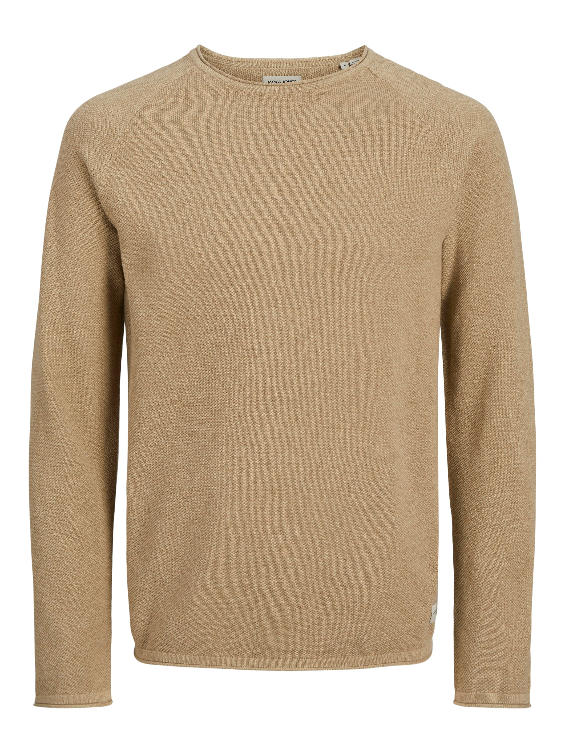 Jack & Jones Rundhalspullover »JJEHILL KNIT CREW NECK NOOS«, mit Strukturstrick