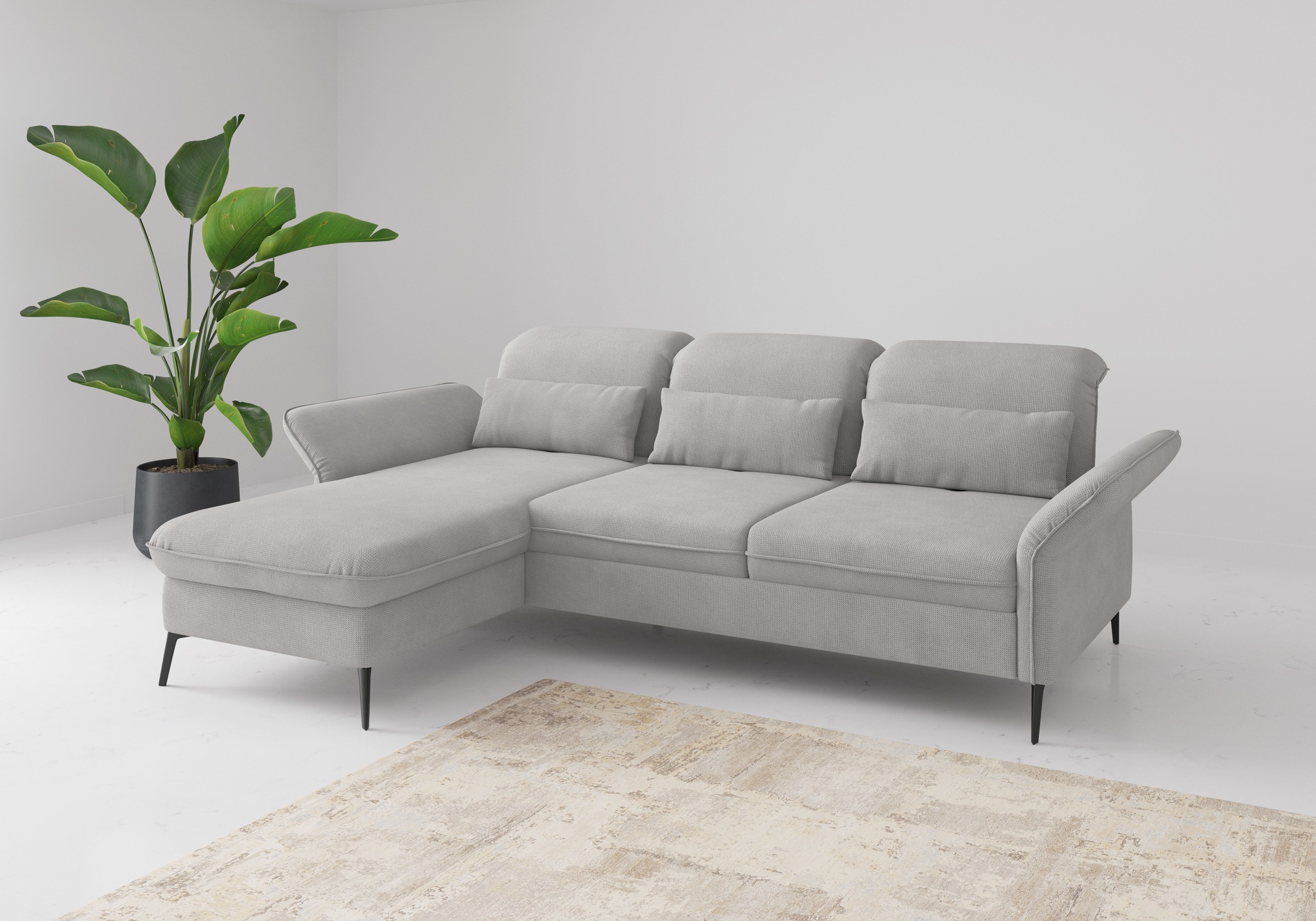 sit&more Ecksofa »Emely, inkl. Sitztiefenverstellung« wahlweise mit Bettfun günstig online kaufen