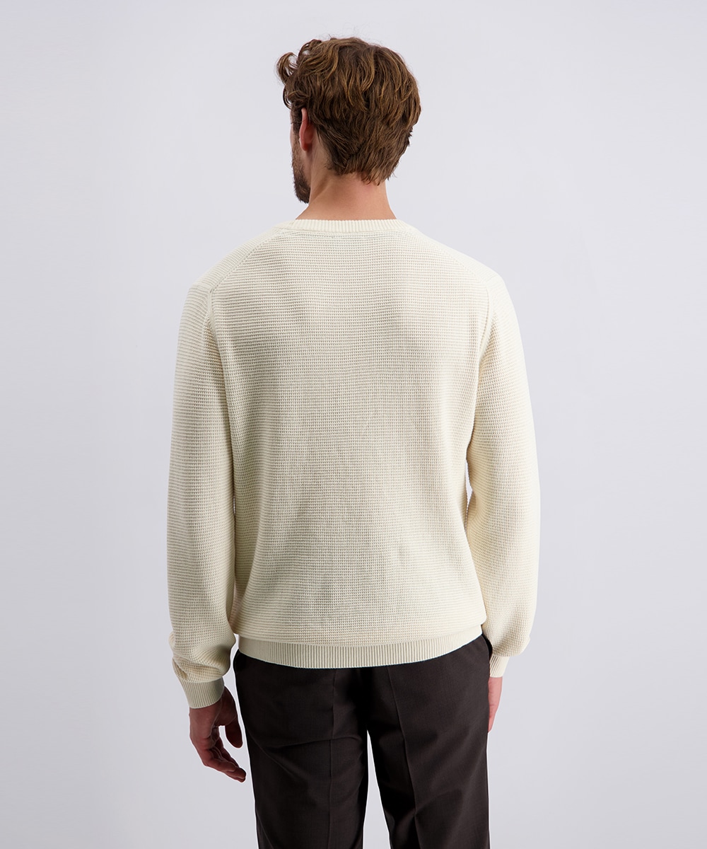 Pierre Cardin Rundhalspullover, mit Struktur