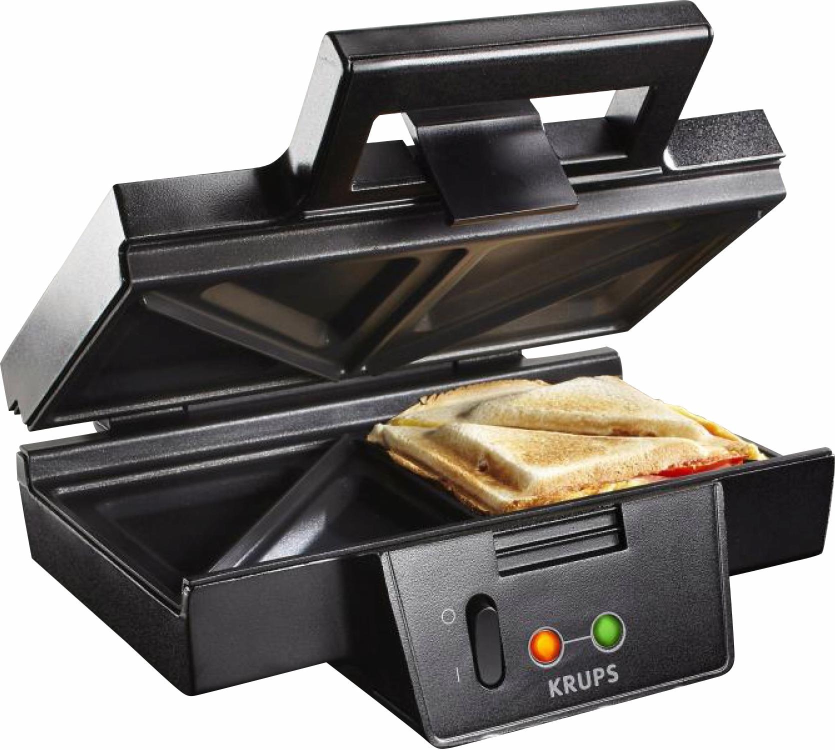 Krups Sandwichmaker »FDK451«, 850 W, antihaftbeschichtete Platten, Aufheiz- und Temperaturkontrollleuchte