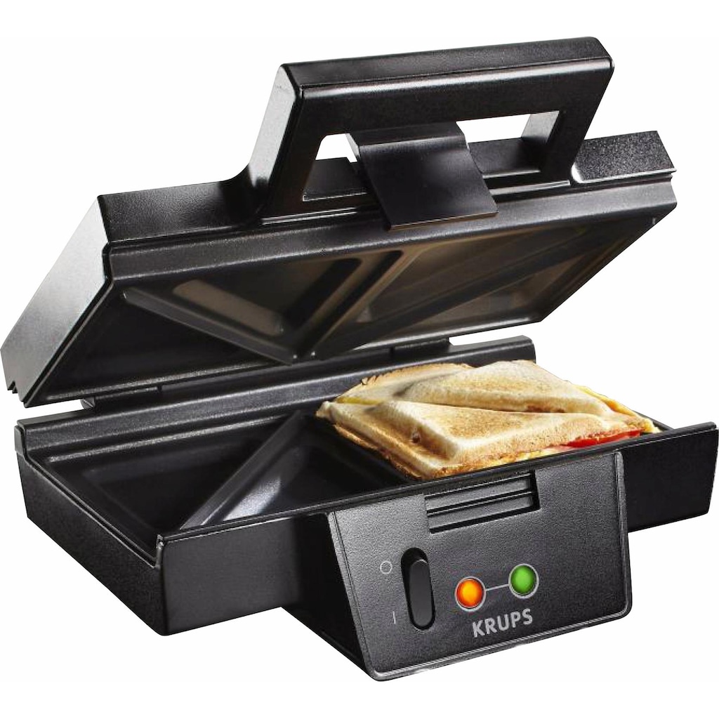 Krups Sandwichmaker »FDK451«, 850 W, antihaftbeschichtete Platten, Aufheiz- und Temperaturkontrollleuchte