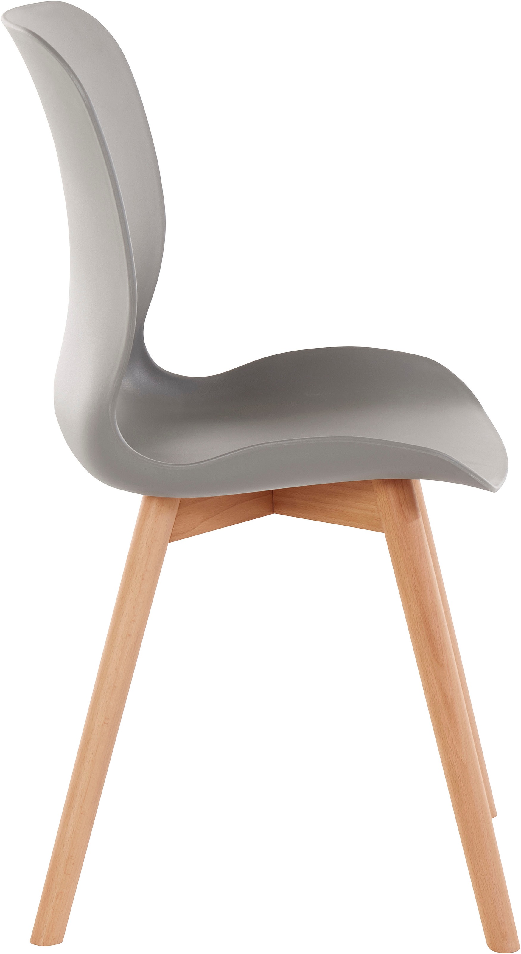 andas Esszimmerstuhl »Lendum«, 2 St., Gestell aus massiver Buche, Sitzschale aus Kunststoff, Sitzhöhe 45 cm