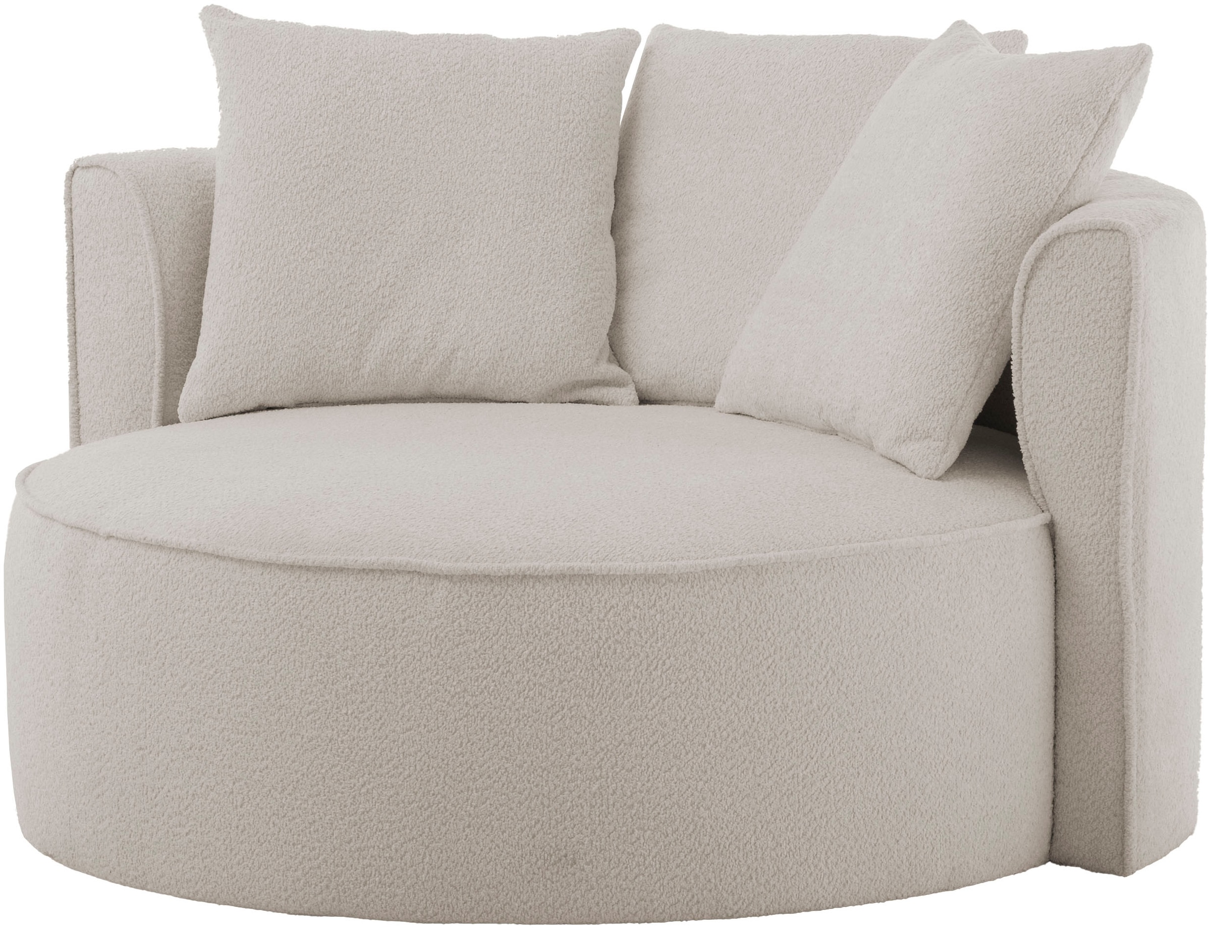 LeGer Home by Lena Gercke XXL-Sessel »Isalie, Lesesessel, Loveseat, inklusive Zierkissen«, extra große Sitzfläche, optional mit Hocker, Cord, Samt, Bouclé