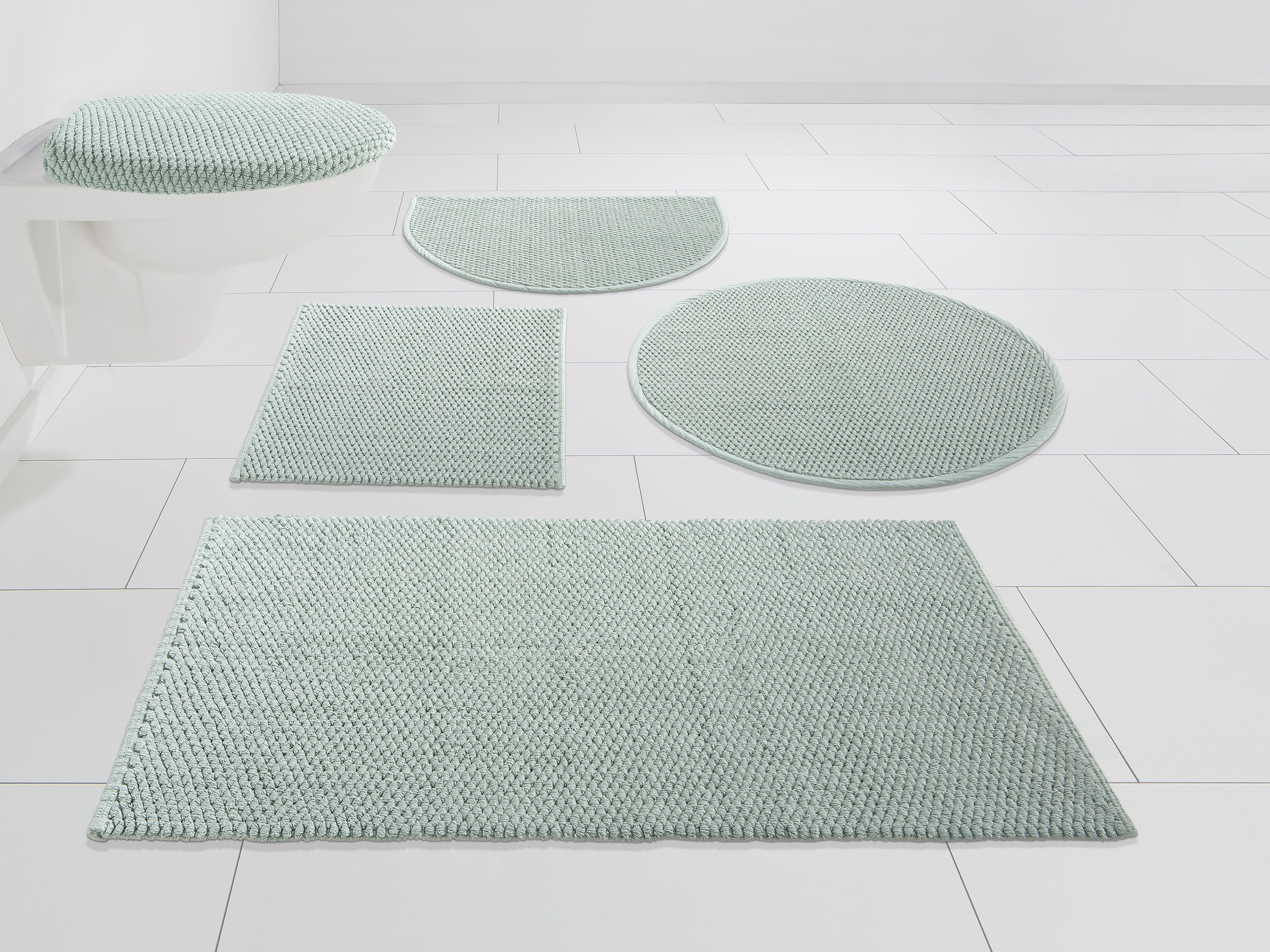 my home Badematte »Dalia, Badvorleger, Badezimmer Teppich«, fußbodenheizung günstig online kaufen