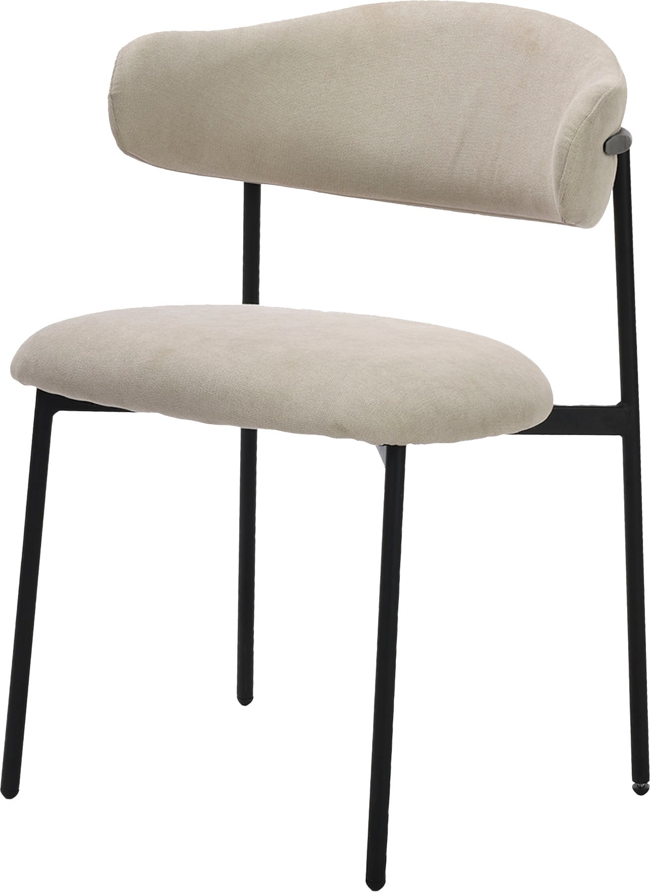 byLIVING Esszimmerstuhl »Jersey (2er-Set)«, (Set), Gestell Metall schwarz, Küchenstuhl, Webstoffbezug, diverse Farben