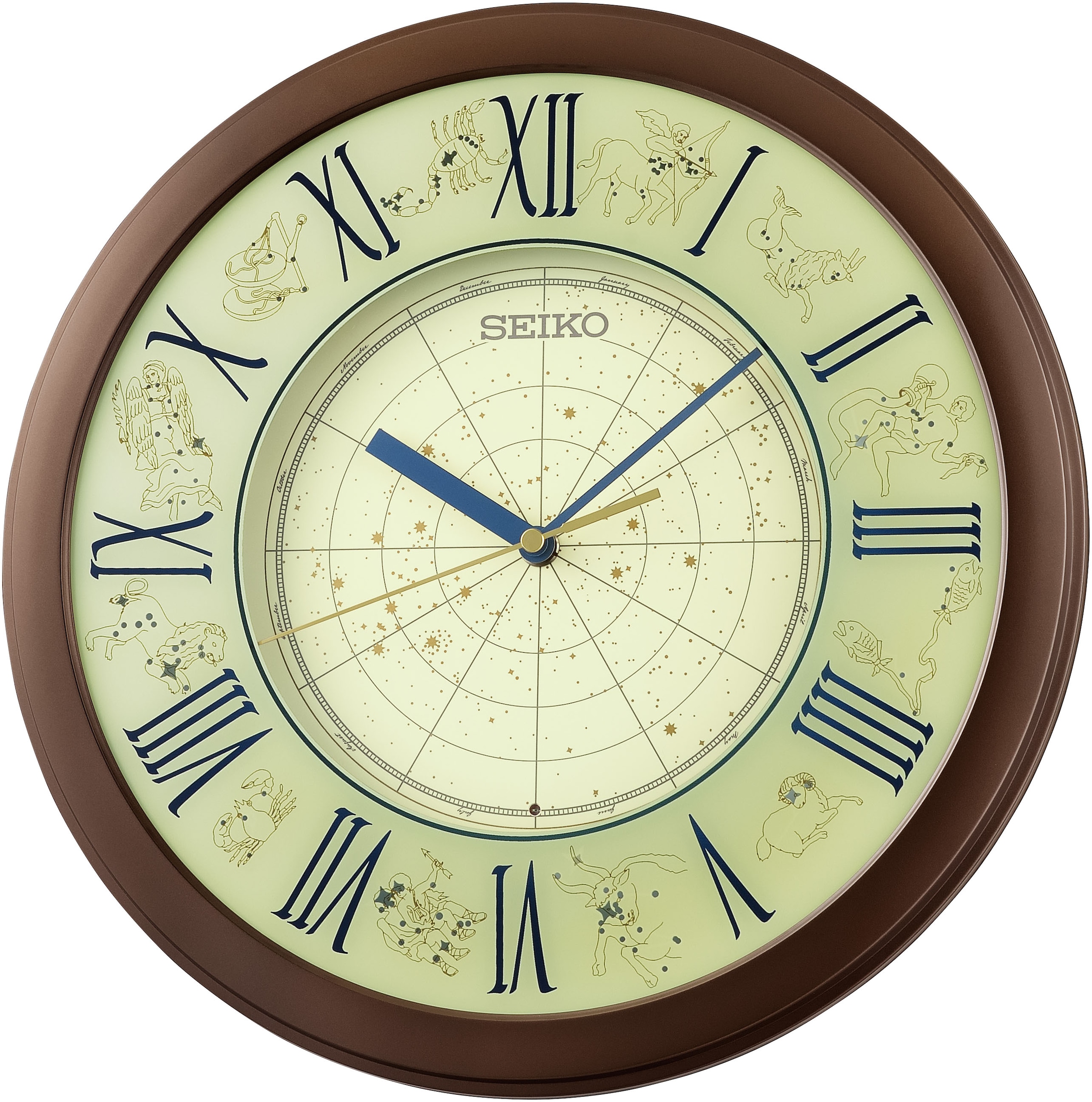 Seiko Wanduhr, Quarzuhr,leuchtendes Zifferblatt,Wohnzimmer,Küche, Esszimmer günstig online kaufen