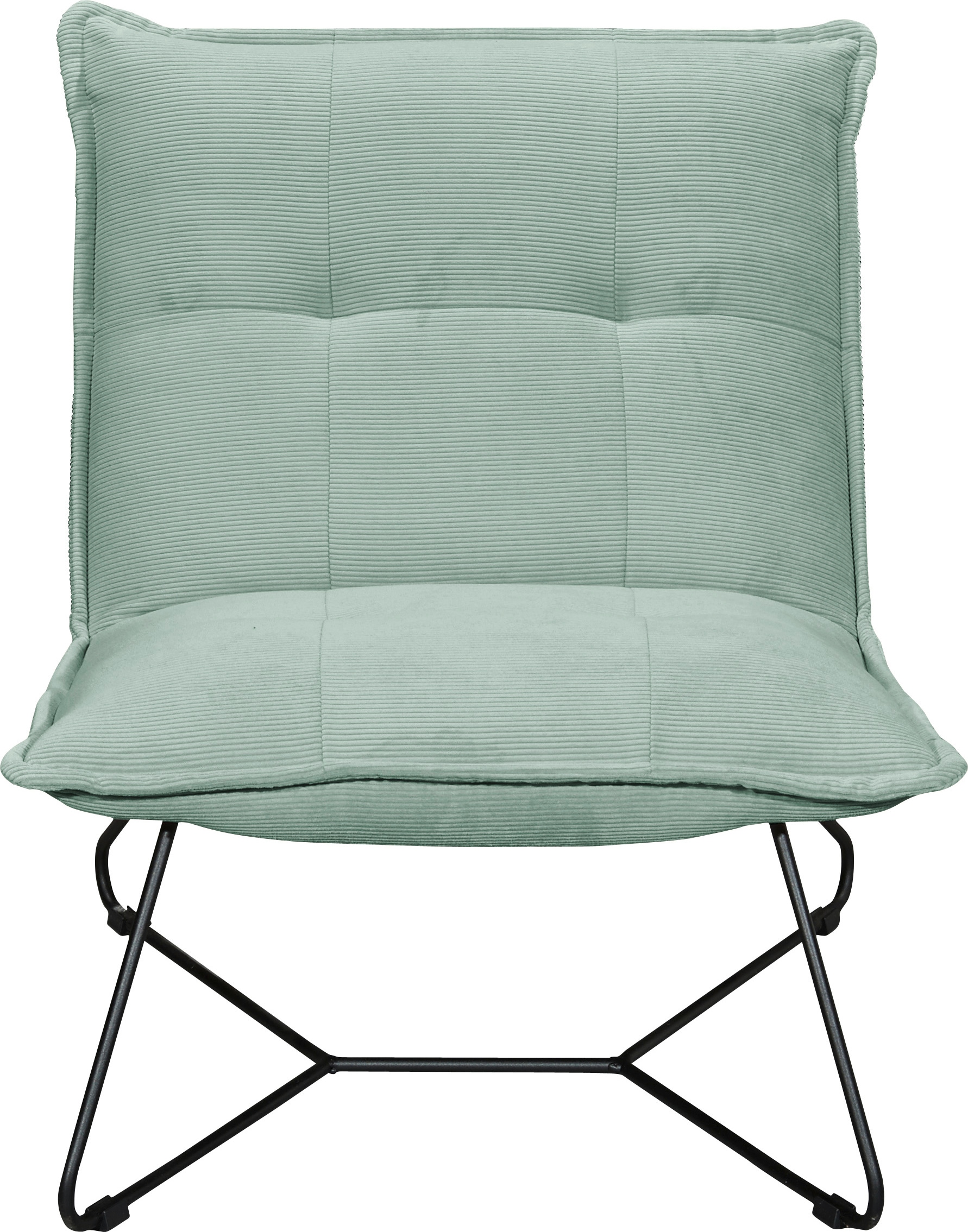ED EXCITING DESIGN Sessel »Vico«, mit Design-Gestell aus schwarzem Metall, in Cord