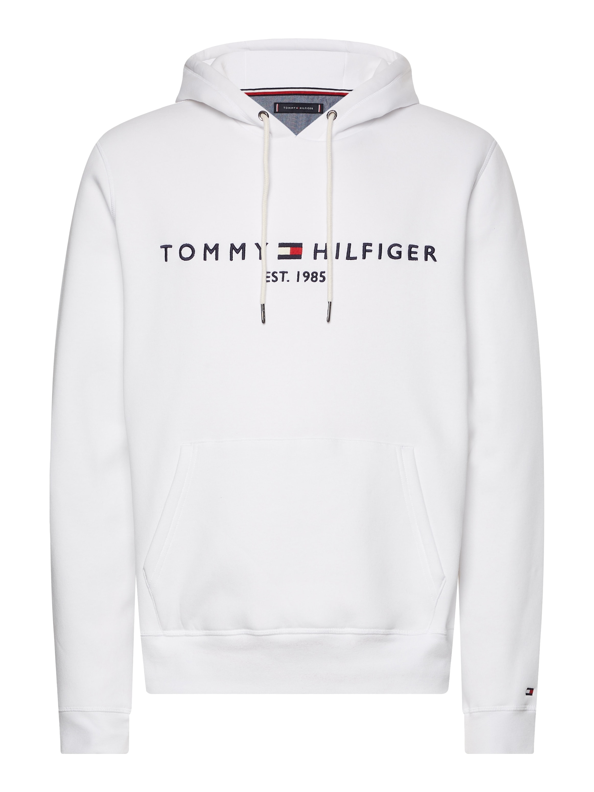 Tommy Hilfiger Kapuzensweatshirt »TOMMY LOGO«, unifarben, casual, regular fit, Baumwollmix, Kapuze
