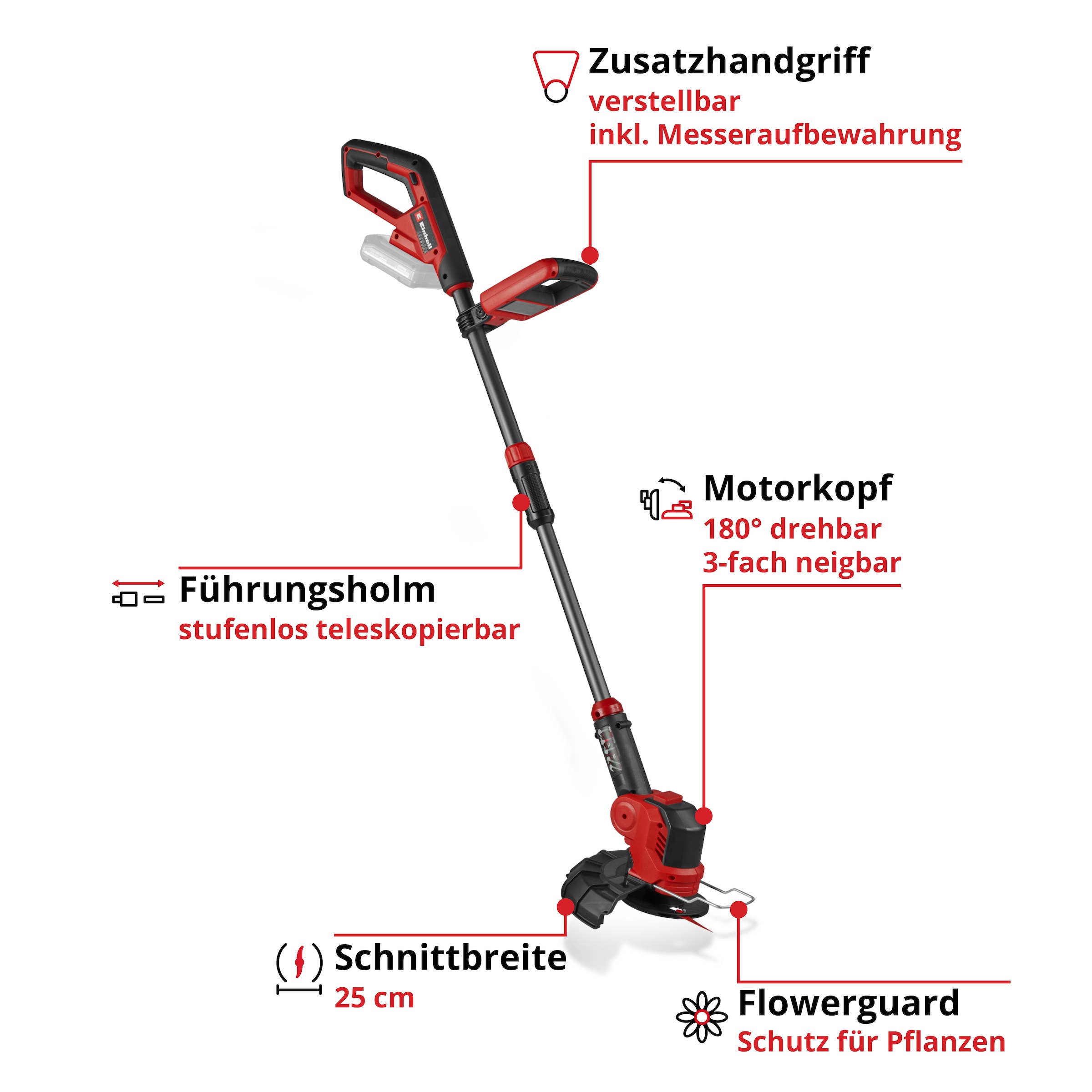 Einhell Akku-Rasentrimmer »GE-CT 18/25-1 Li-Solo«, ohne Akku und Ladegerät