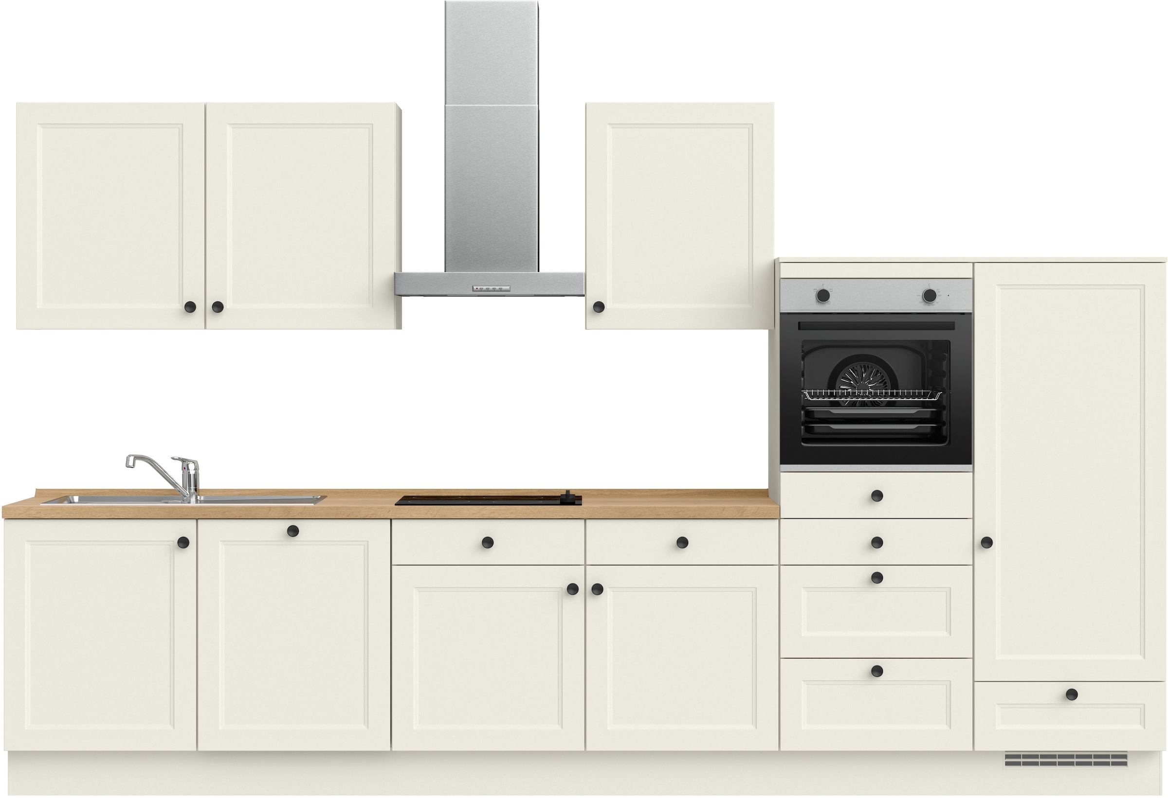 nobilia® Küchenzeile »"Cascada I"«, vormontiert, Ausrichtung wählbar, Breite 360 cm, wahlw. mit E-Geräten