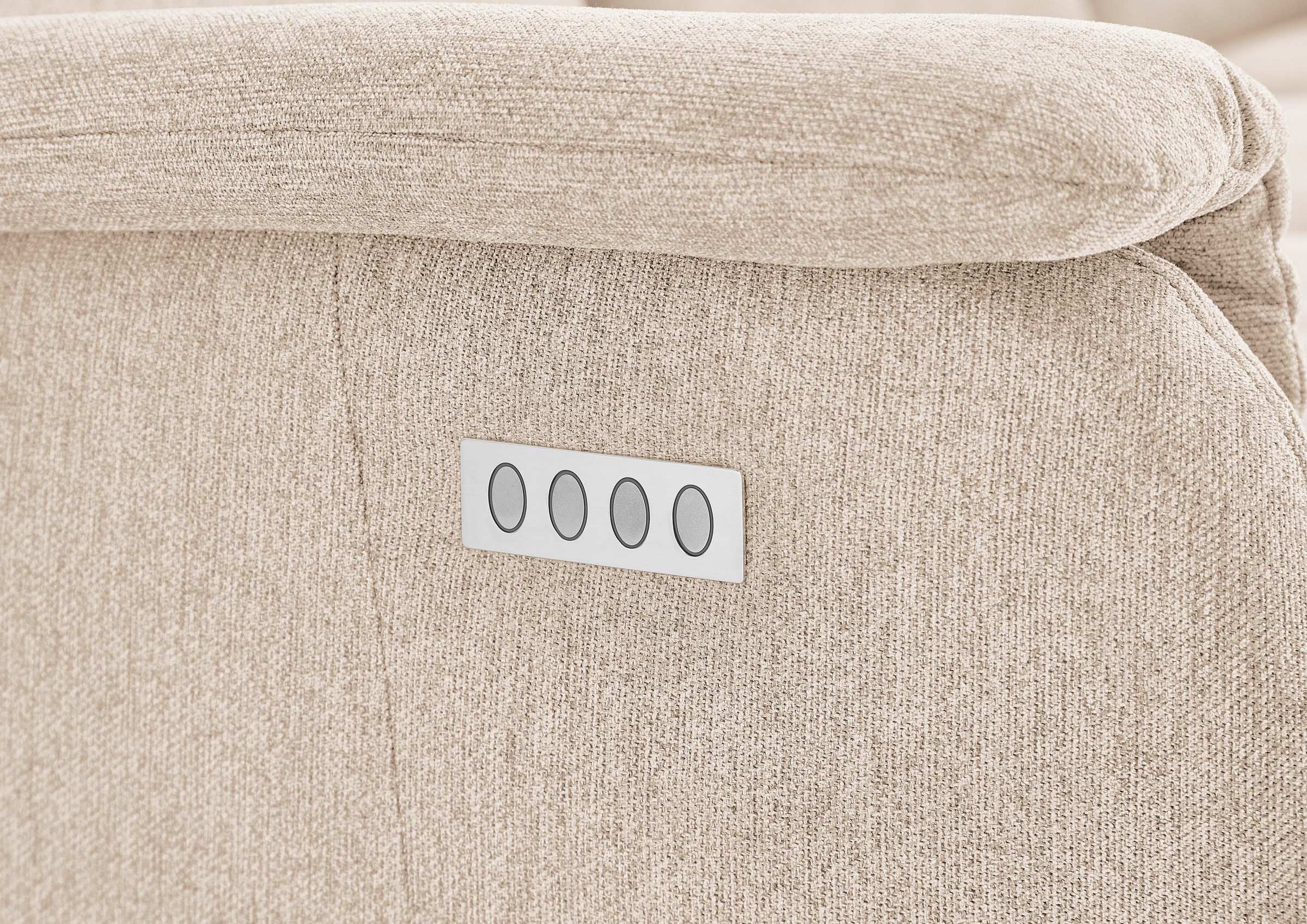 Home affaire Polstergarnitur »Turin, 2,5- & 3-Sitzer mit elektrischer Relaxfunktion« Set, 3-Sitzer mit Tischelement inkl. USB-Ladestation & Steckdose, 4 tlg. tlg. inkl. Tisch, USB & Steckdose, Federkern & pflegeleichtem Bezug