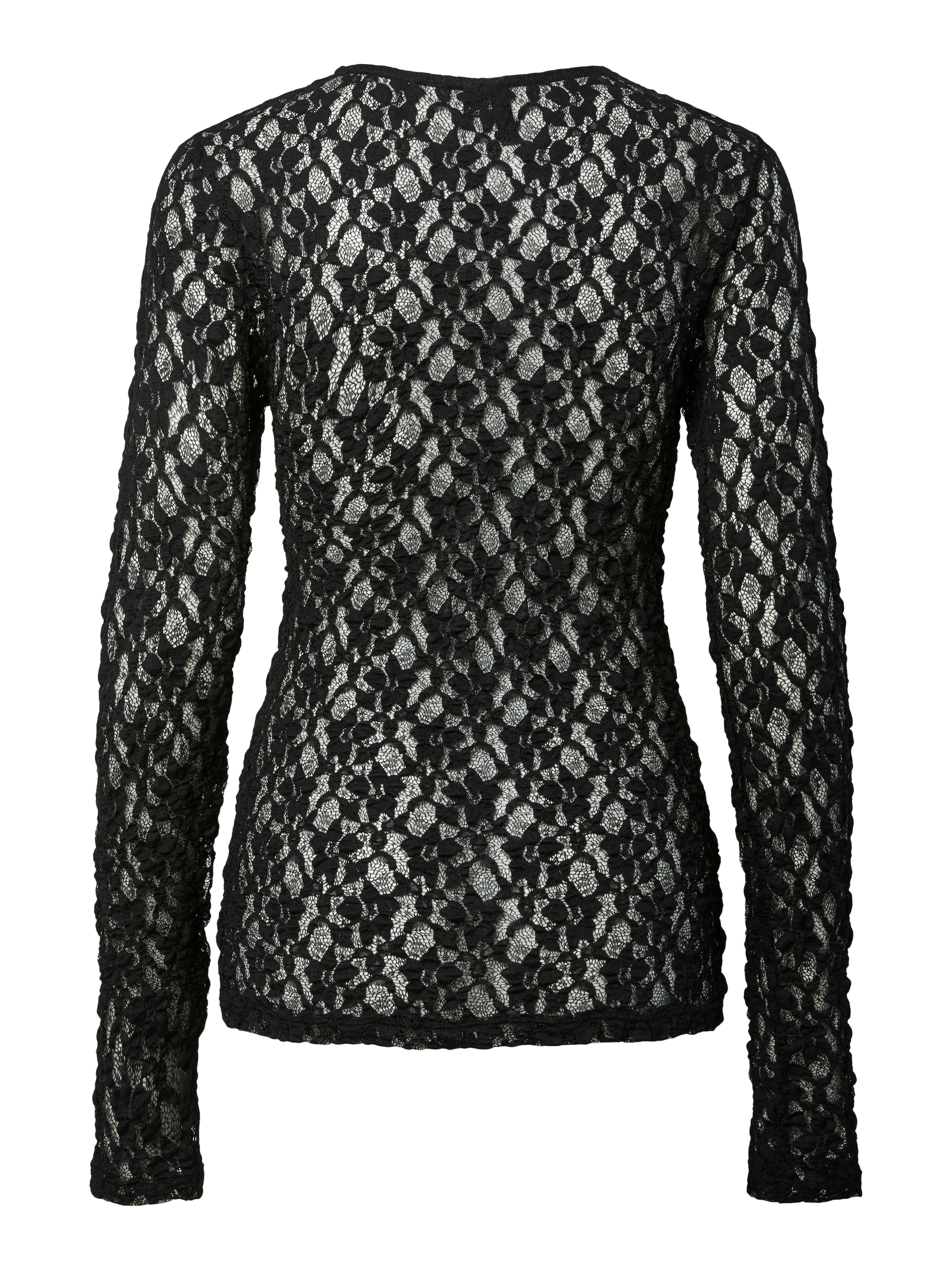 pieces Spitzenshirt »PCHAZEL LS LACE TOP NOOS«