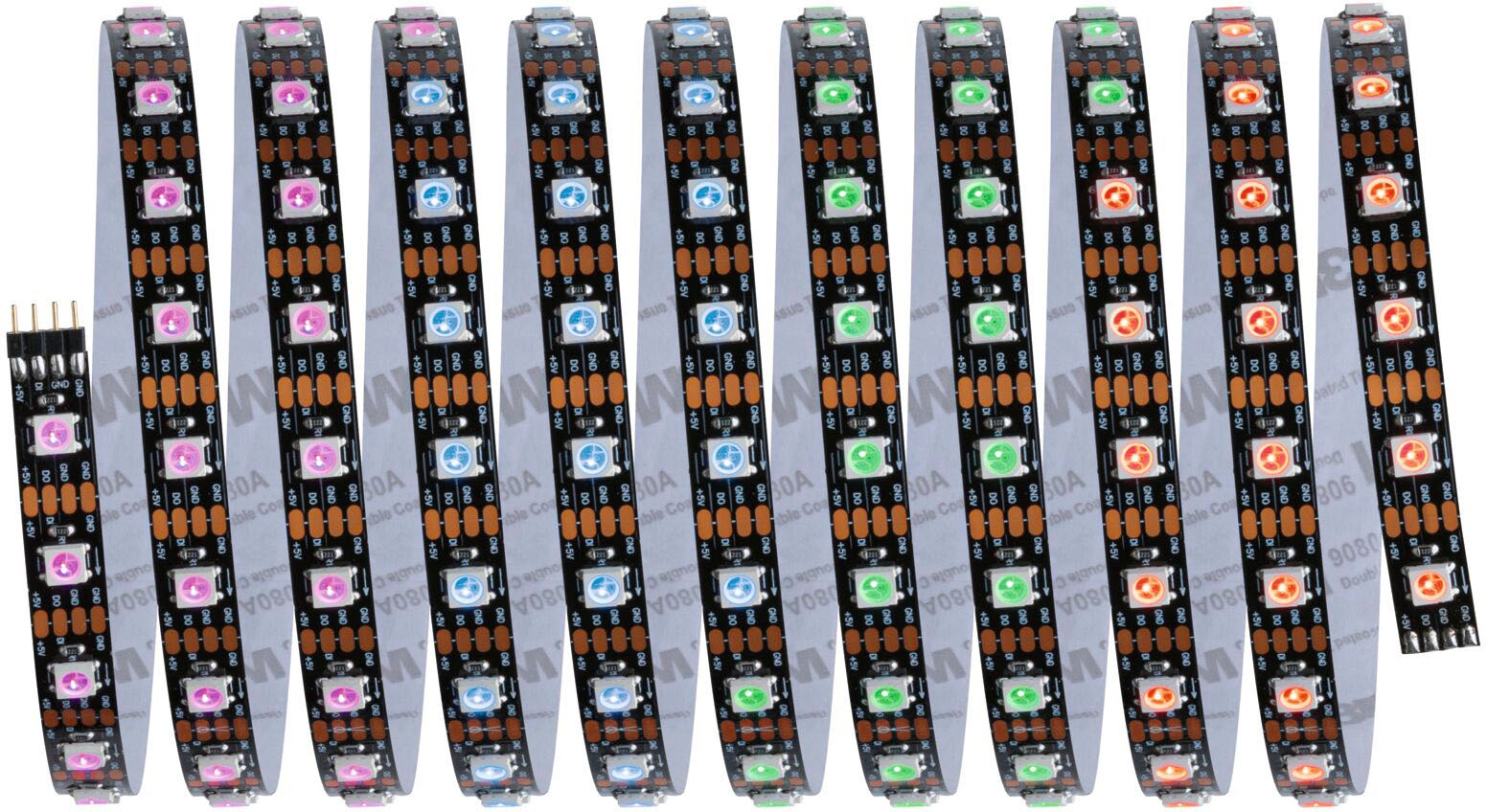 Paulmann LED-Streifen »Dynamic Rainbow RGB 3m 5W 60LEDs/m 10VA«, 1 St.-flammig