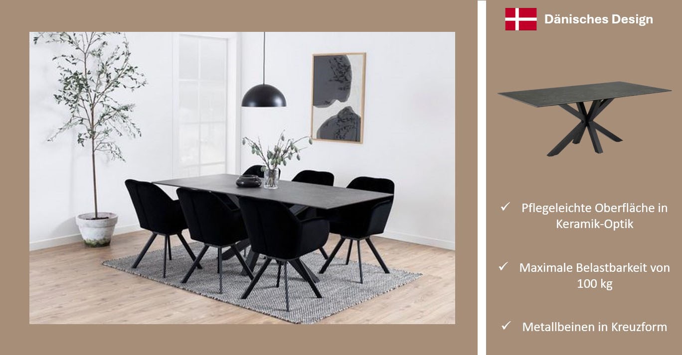 ACTONA GROUP Esstisch »Hanna, TOPSELLER!«, (Tisch, Esstisch), mit einer sch günstig online kaufen