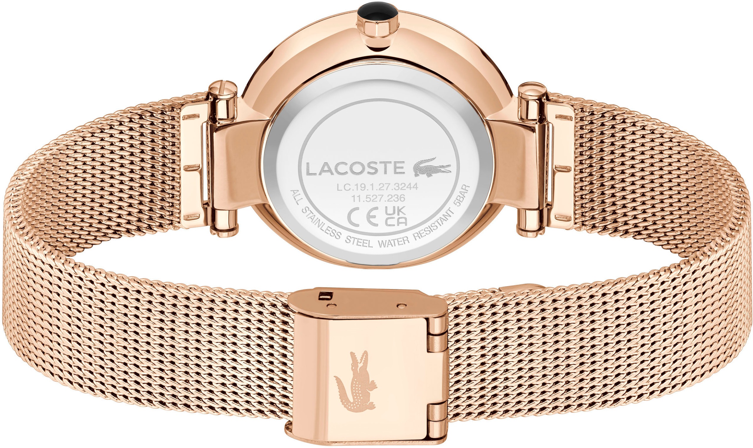 Lacoste Quarzuhr »ORBA«, Armbanduhr, Damenuhr, Edelstahlarmband, analog