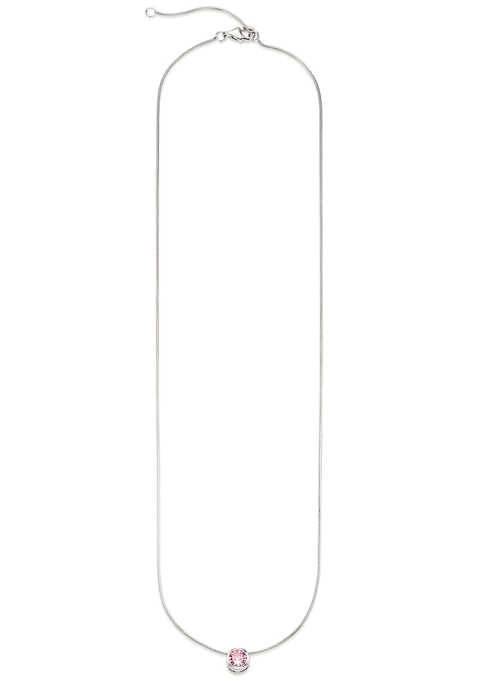 Bruno Banani Kette mit Anhänger »Schmuck Geschenk Silber 925 Halsschmuck Halskette Schlangenkette Stein«, mit Zirkonia (synth.), Korund (synth.) oder Spinell (synth.)