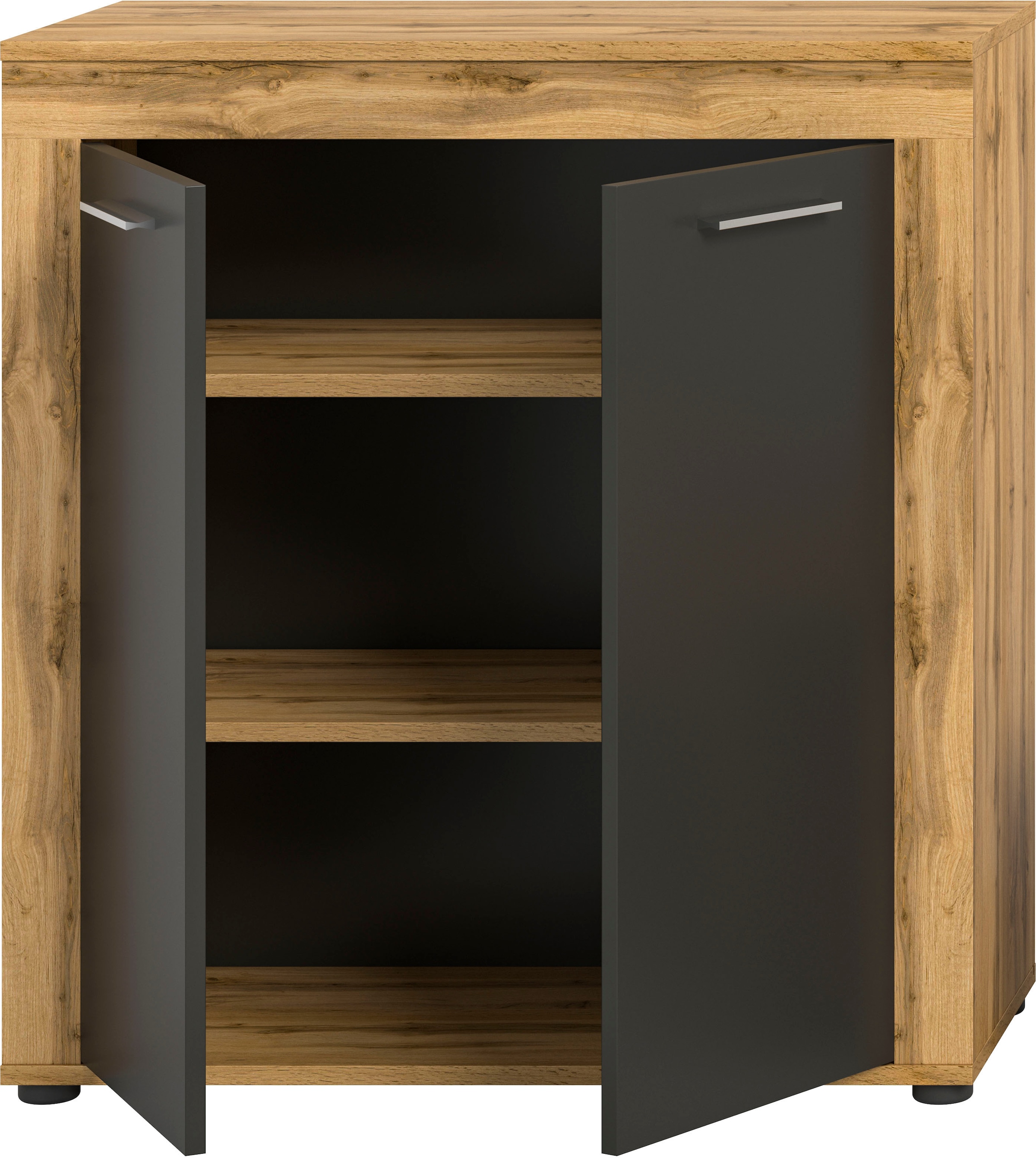 INOSIGN Highboard »Aosta, Höhe 88 cm, in verschiedenen Farbausführungen«, mit 2 Türen und 3 Fächern, Wohnzimmer, Kommode, Schrank