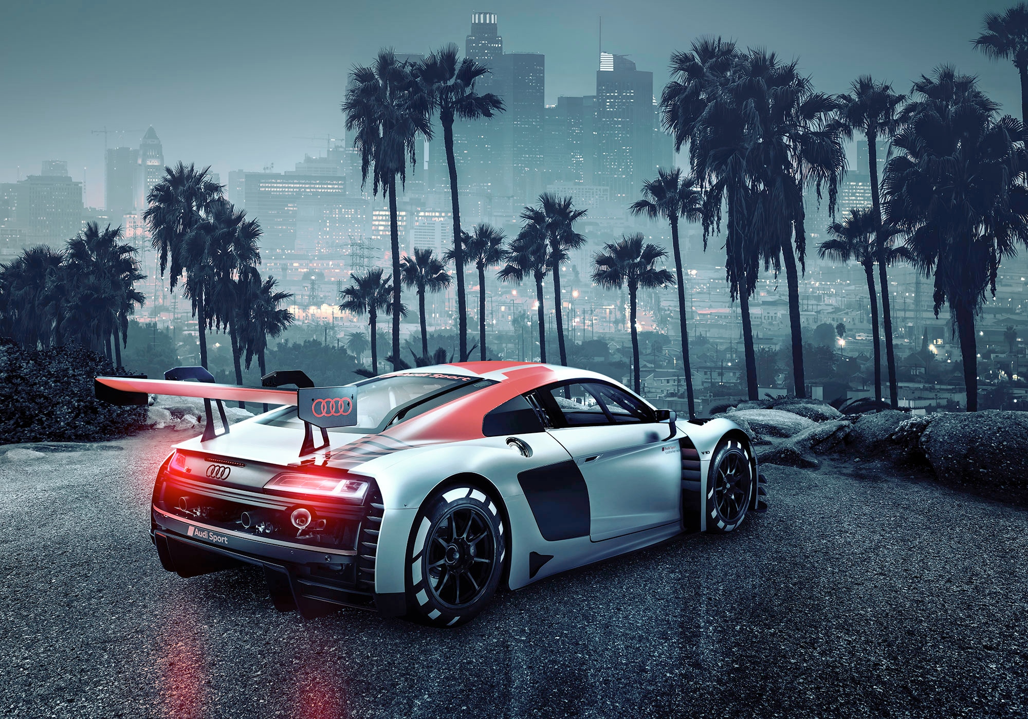 Komar Fototapete »Audi R8 L.A.«, bedruckt-Kunst-Wald, ausgezeichnet lichtbeständig kaufen