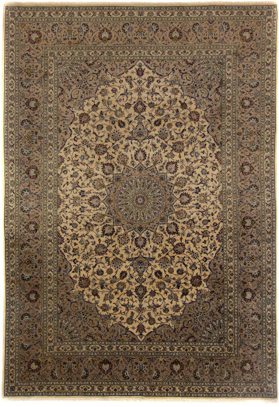 morgenland Wollteppich »Keshan Medaillon Marrone chiaro 353 x 250 cm«, rech günstig online kaufen