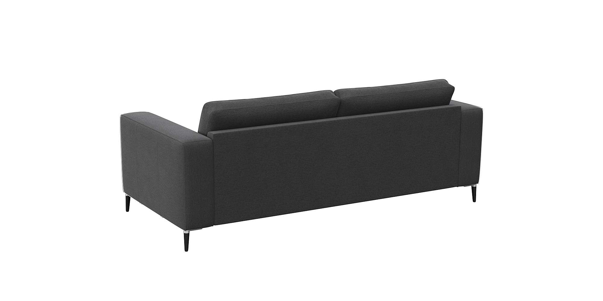 FLEXLUX 2,5-Sitzer »Fiore, superbequemer Sitzkomfort durch Kaltschaum im Sitz«, breite Armlehnen, Füße Alu+schwarz
