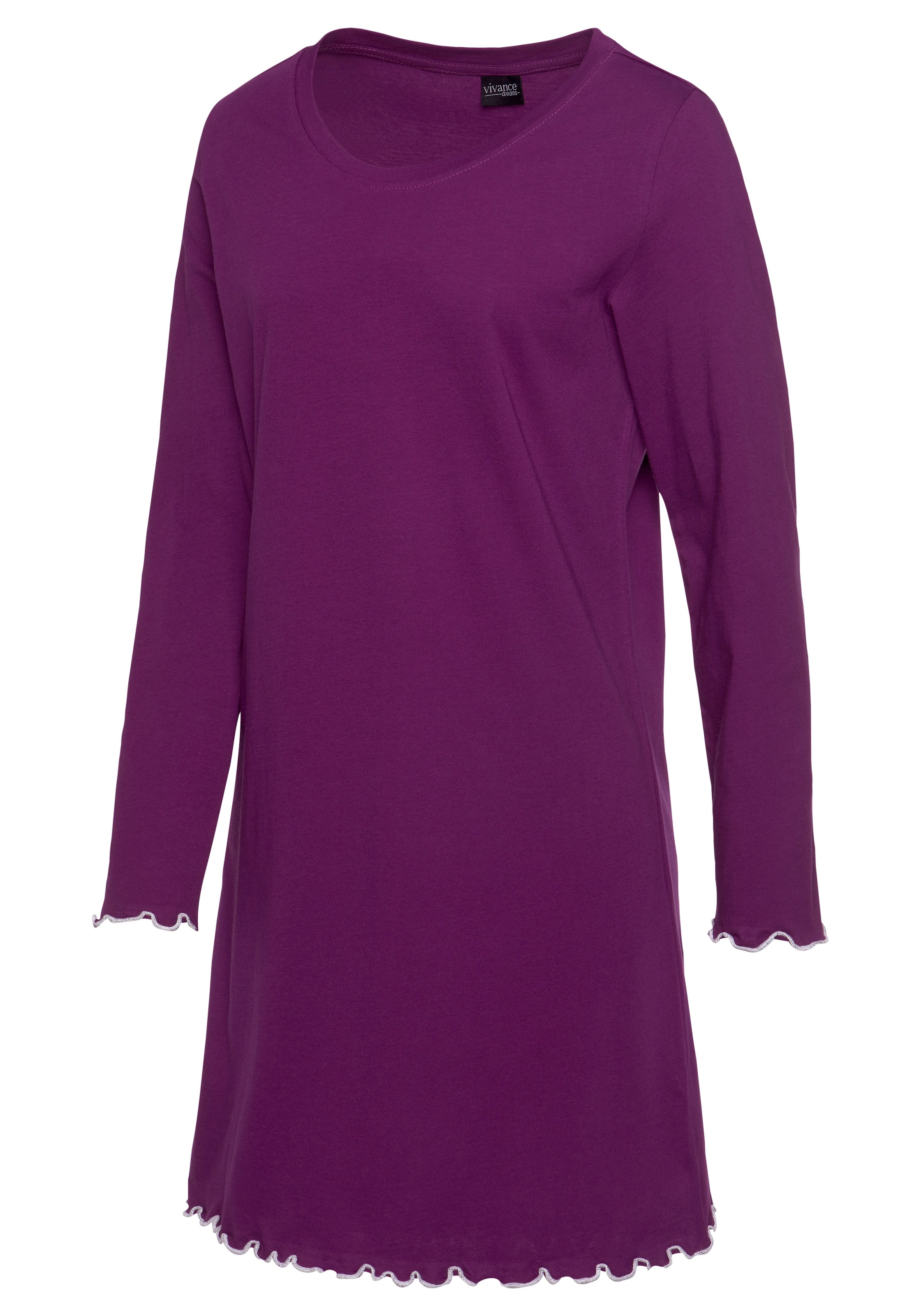LASCANA Sleepshirt, mit Wellensaum