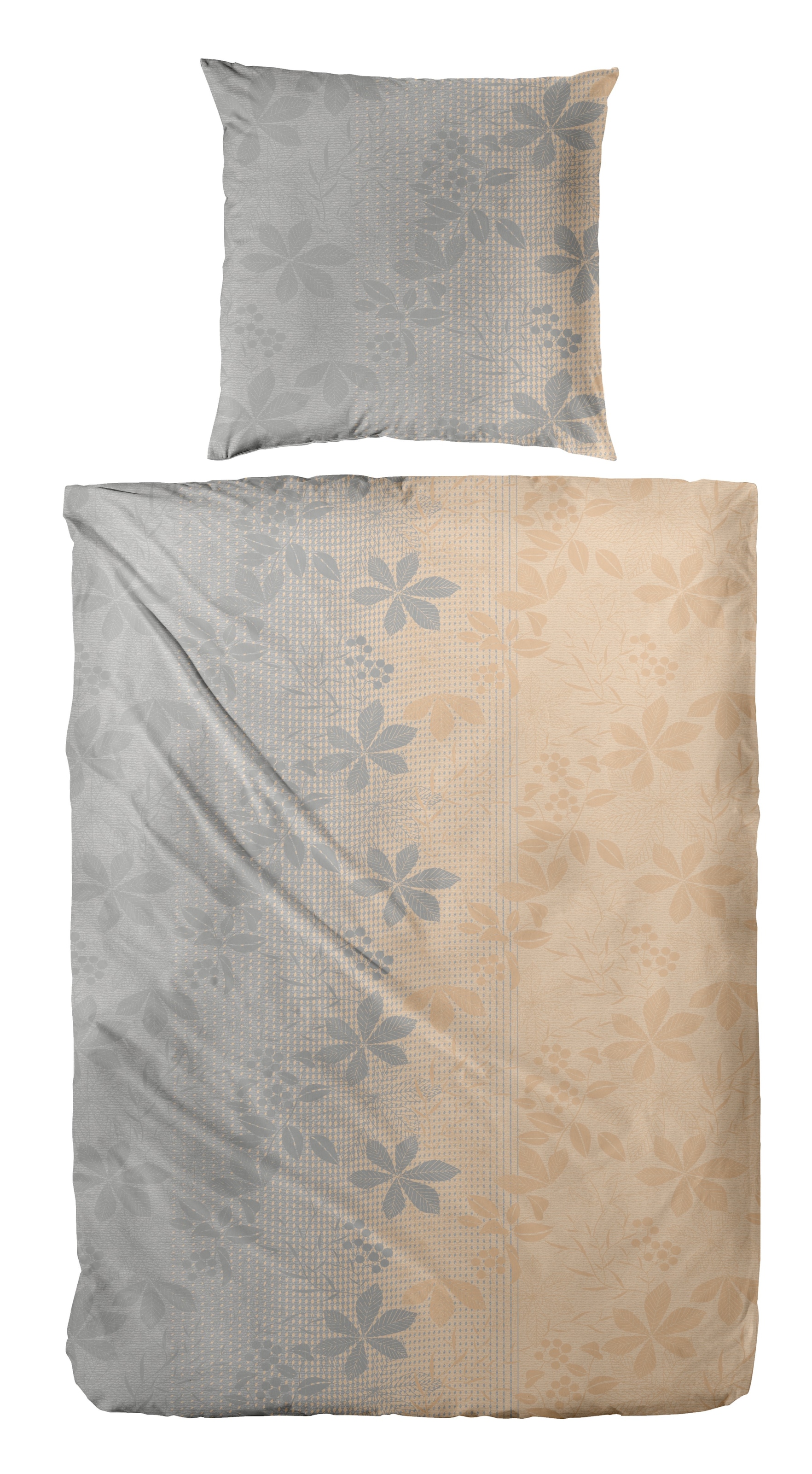 Primera Bettwäsche »Feinbiber-Bettwäsche Maple« 2 Stk. tlg. mit floralem Mu günstig online kaufen