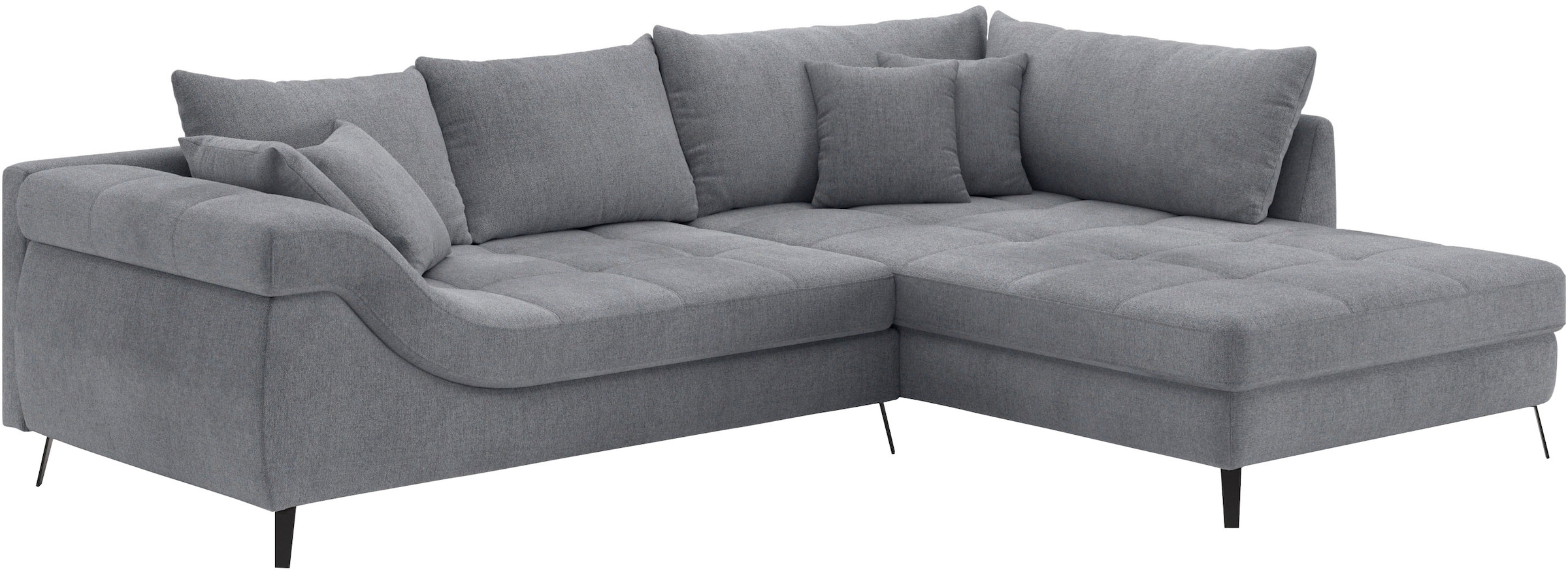 Mr. Couch Ecksofa »Portofino L-Form«, 4 Bezugsqualitäten, 13,5 cm hohe Meta günstig online kaufen