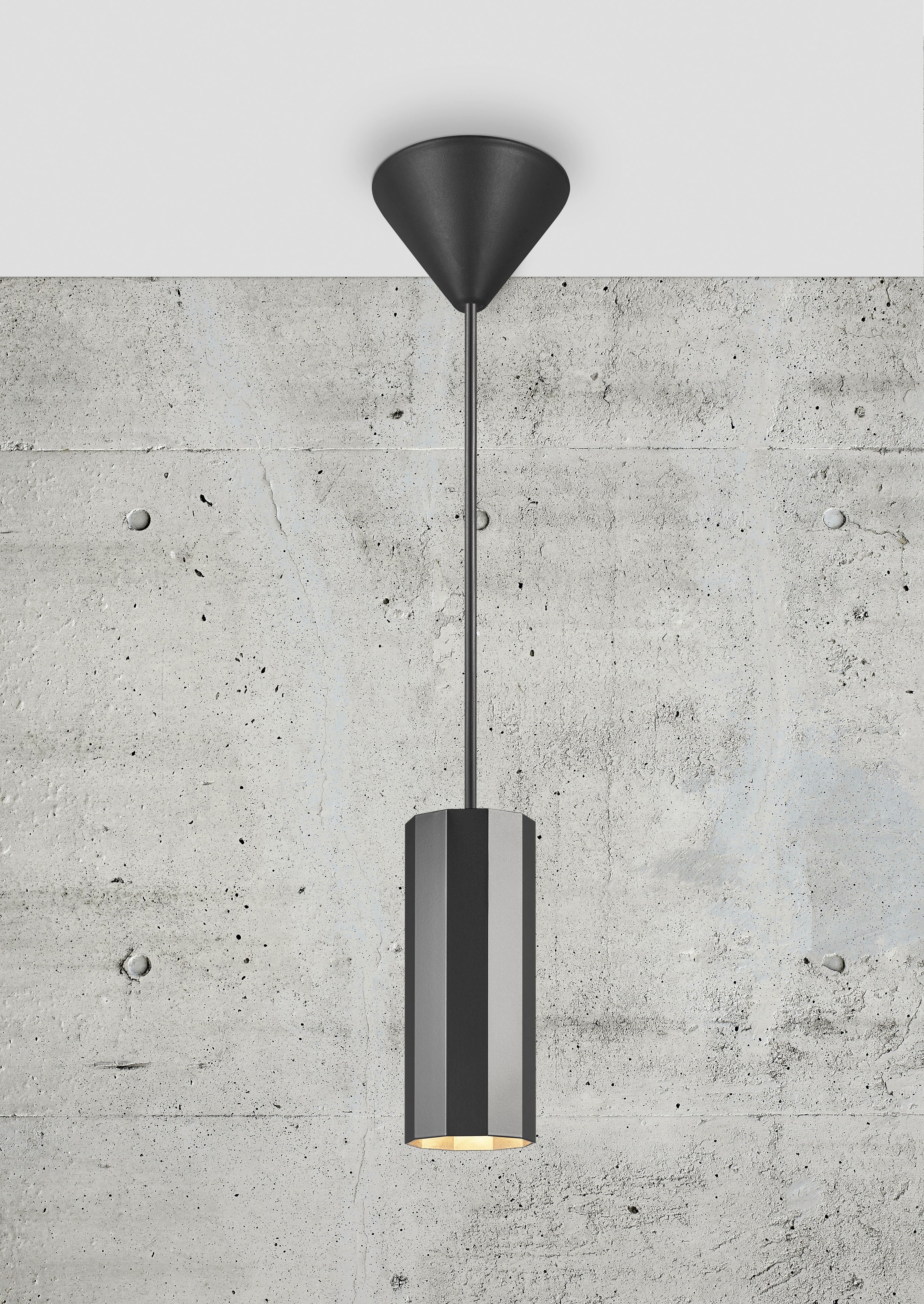 Nordlux Pendelleuchte »Alanis«, Leuchtmittel GU10 | ohne Leuchtmittel, Minimalistisches Design, 10-seitiges Profil, matter Messing-Look