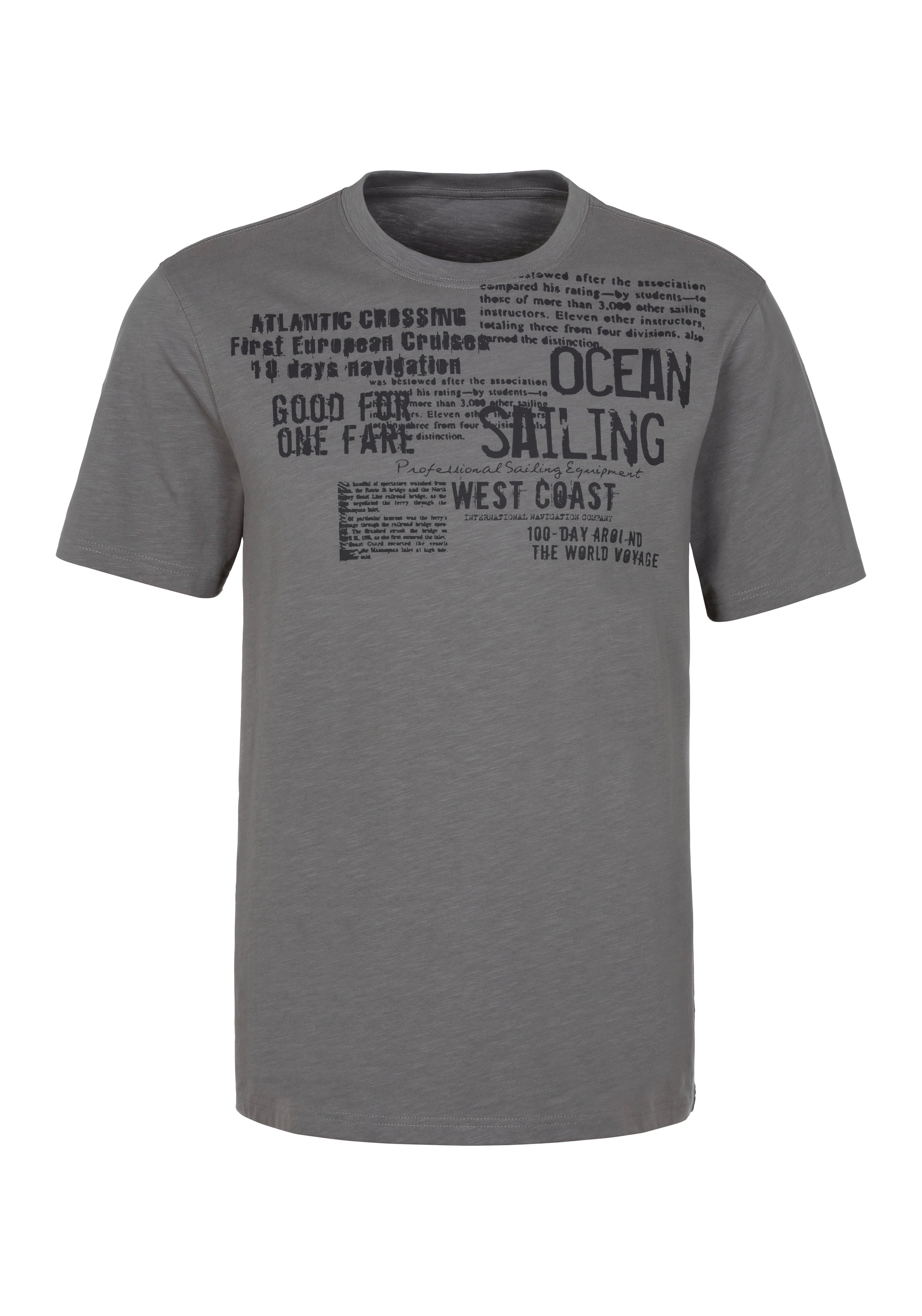 John Devin T-Shirt »mit Print« Regular-Fit, aus Slub-Qualität, mit Print