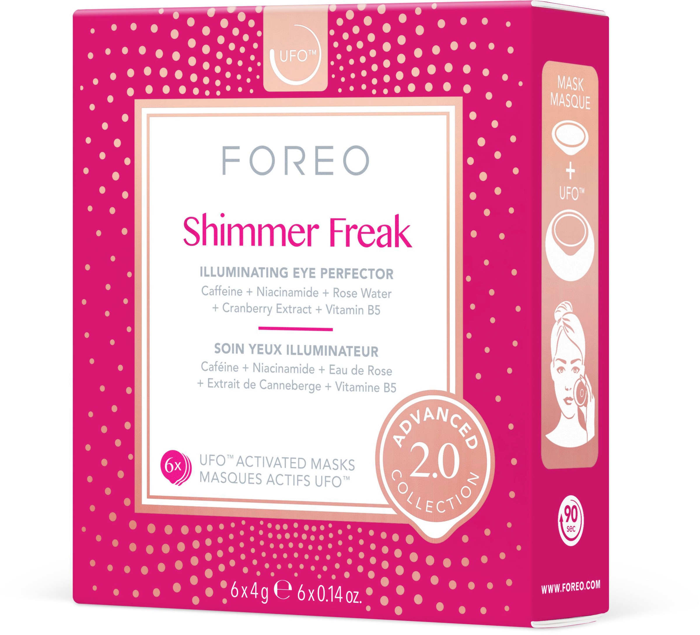 3. Bild von FOREO Gesichtsmaske »UFO™ Mask Shimmer Freak 2.0«, (Packung, 6 tlg.), komptibel mit UFO™ & UFO™ mini